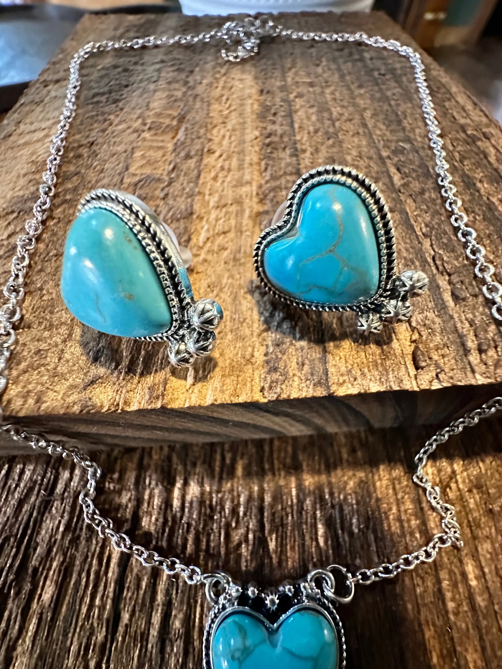 Boho Western Turquoise Bull Head Necklace Earrings Set, Vintage Bohemian Jewelry Set, Gift BoxBoho Western Turquoise Bull Head Necklace Earrings Set, Vintage Bohemian Jewelry Set, Gift Box - Premium Pendant Necklace from Silver Elegant - Just $24! Shop now at Silver Elegant