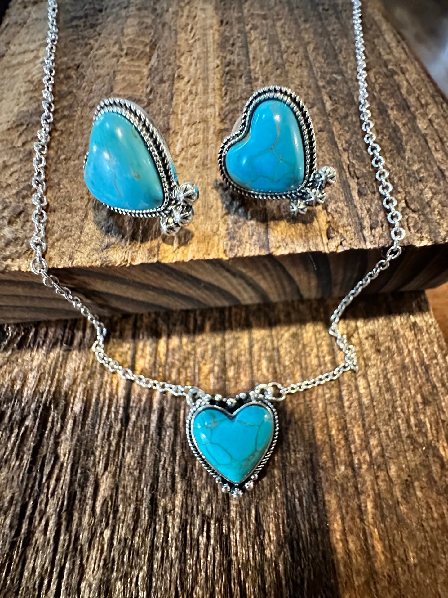 Boho Western Turquoise Bull Head Necklace Earrings Set, Vintage Bohemian Jewelry Set, Gift BoxBoho Western Turquoise Bull Head Necklace Earrings Set, Vintage Bohemian Jewelry Set, Gift Box - Premium Pendant Necklace from Silver Elegant - Just $24! Shop now at Silver Elegant