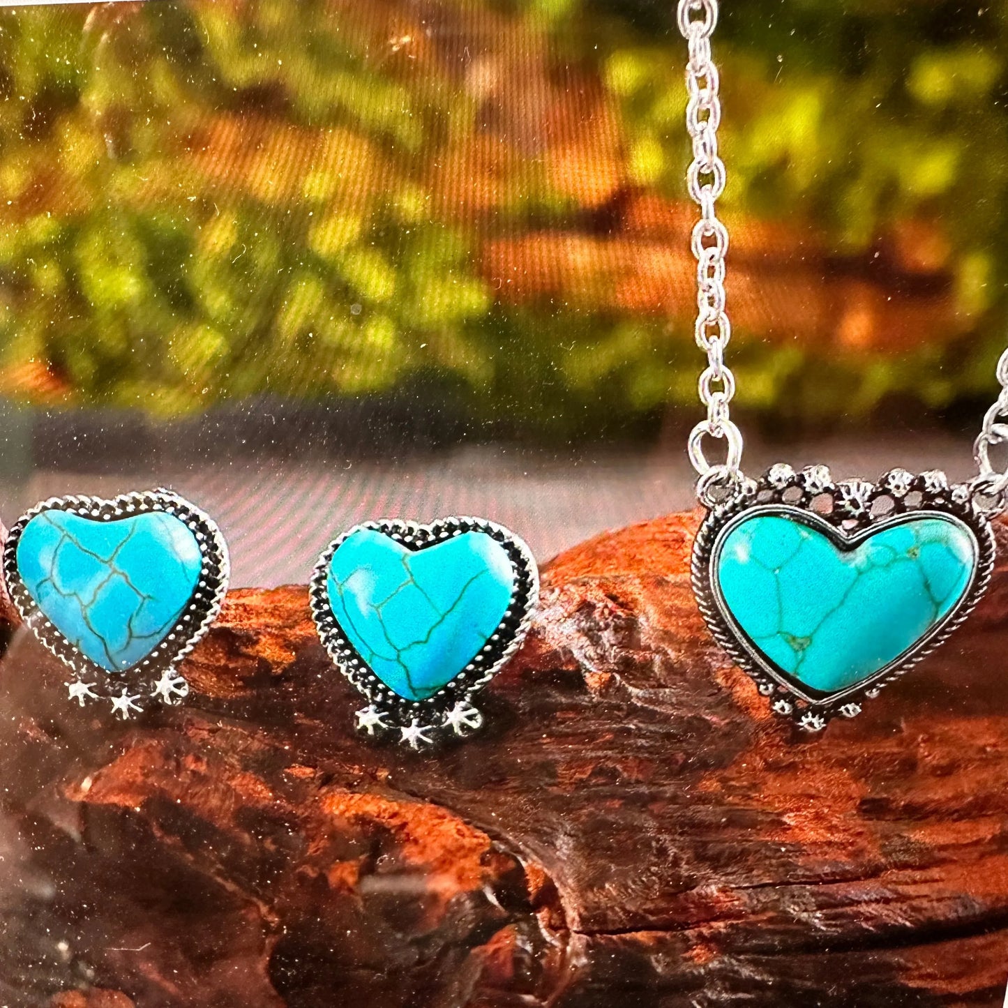 Boho Western Turquoise Bull Head Necklace Earrings Set, Vintage Bohemian Jewelry Set, Gift BoxBoho Western Turquoise Bull Head Necklace Earrings Set, Vintage Bohemian Jewelry Set, Gift Box - Premium Pendant Necklace from Silver Elegant - Just $24! Shop now at Silver Elegant