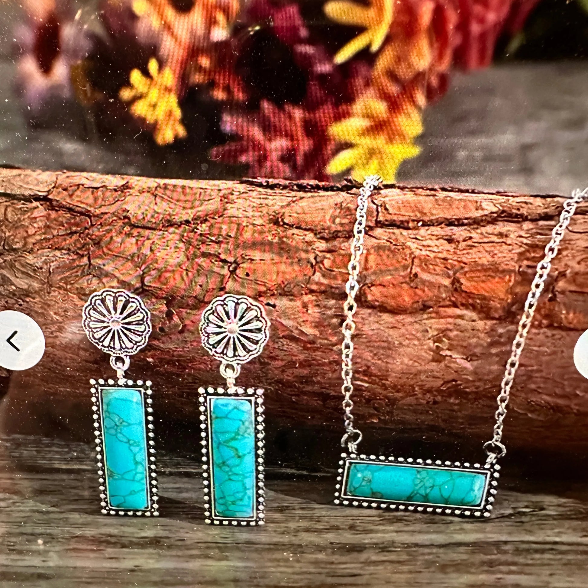 Boho Western Turquoise Conch Tribal Necklace Earrings Set, Vintage Bohemian Jewelry Set, Gift BoxBoho Western Turquoise Conch Tribal Necklace Earrings Set, Vintage Bohemian Jewelry Set, Gift Box - Premium Pendant Necklace from Silver Elegant - Just $24! Shop now at Silver Elegant