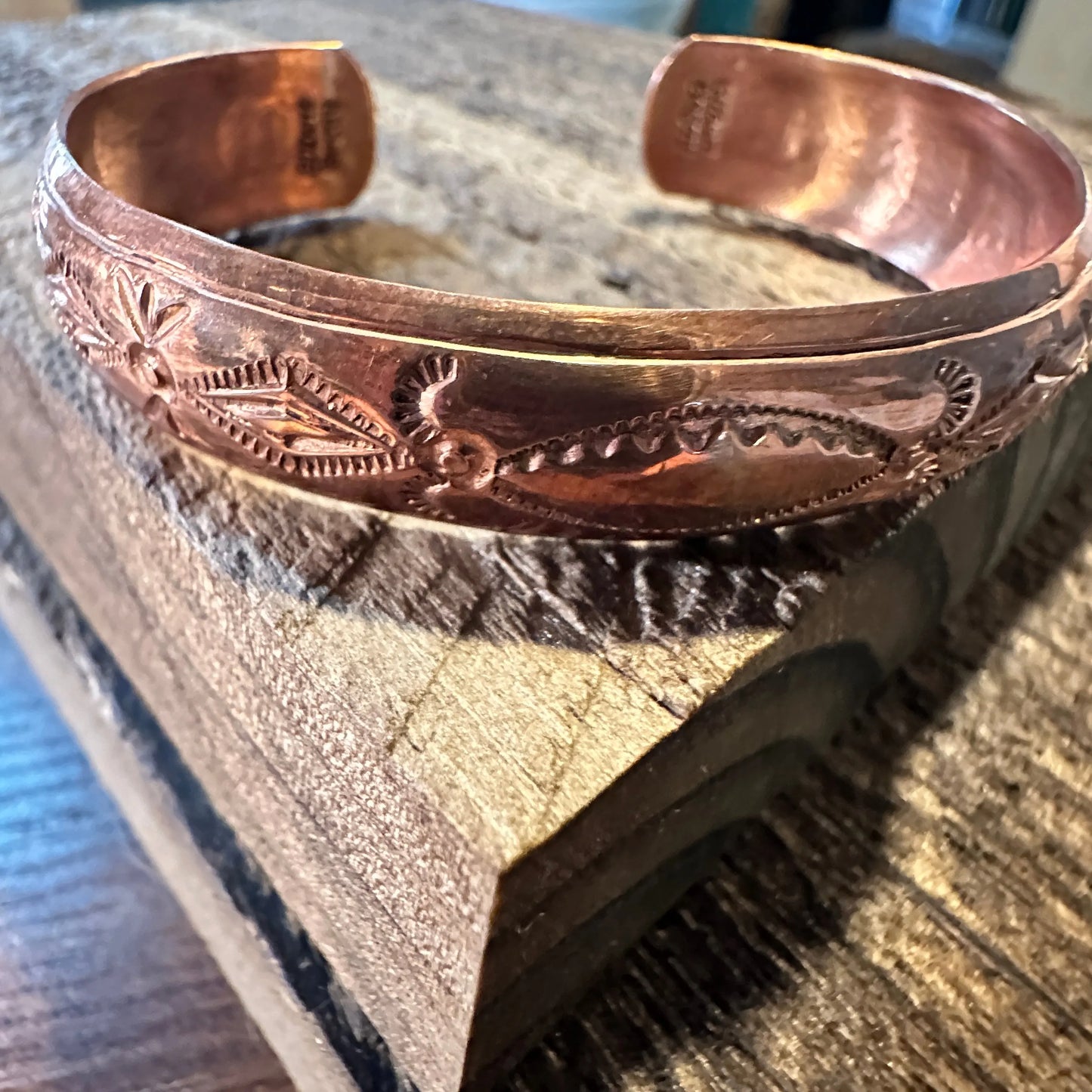 Handcrafted Boho Copper Native American Indian Gilbert Begay Signed Bangle , Gift BoxHandcrafted Boho Copper Native American Indian Gilbert Begay Signed Bangle , Gift Box - Premium cuff bangle from Silver Elegant - Just $44! Shop now at Silver Elegant