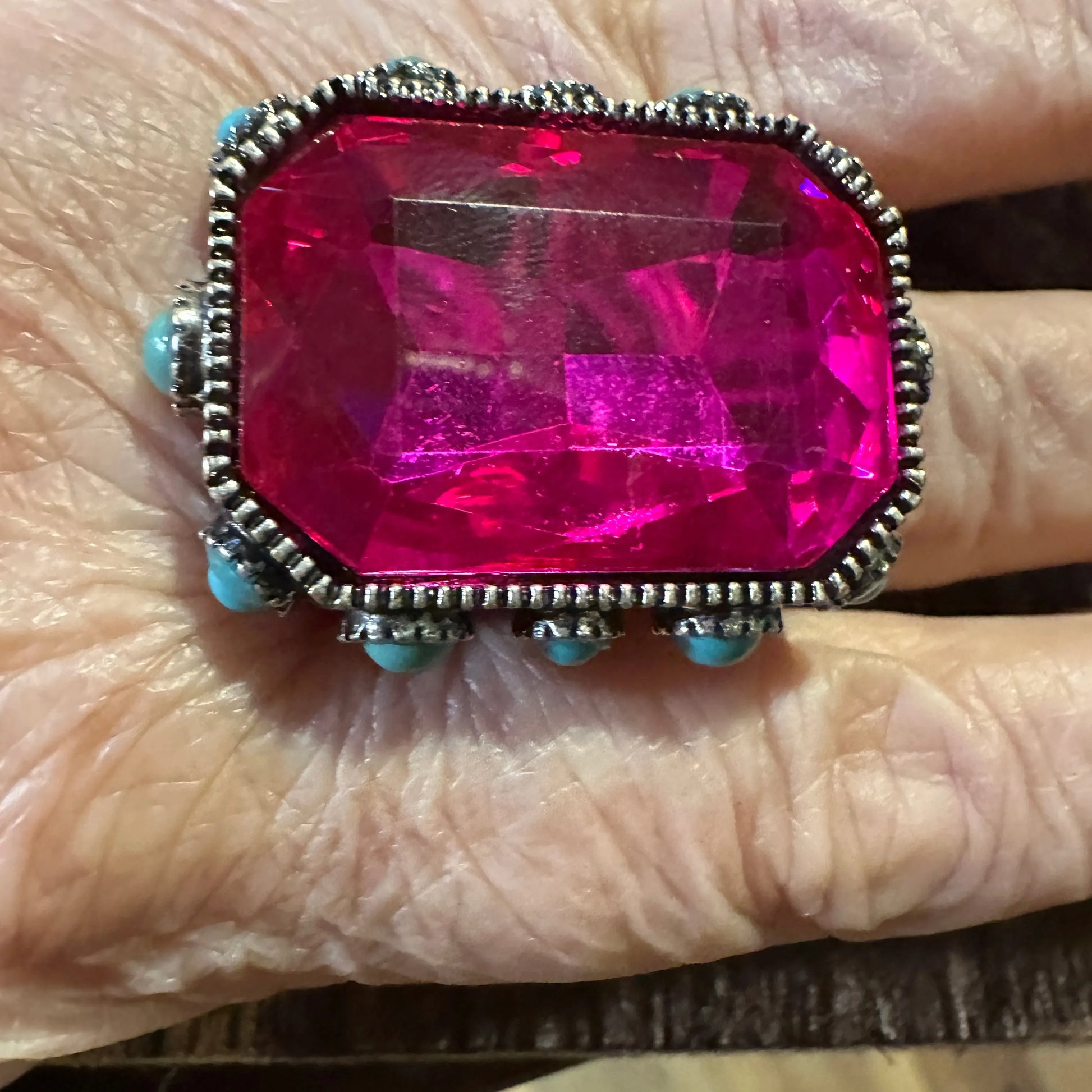 Western Boho Hippie Octagon Cut Crystal Stretch Ring: Fuchsia Cuff Ring, Gift BoxWestern Boho Hippie Octagon Cut Crystal Stretch Ring: Fuchsia Cuff Ring, Gift Box - Premium cuff rings from Silver Elegant - Just $18! Shop now at Silver Elegant