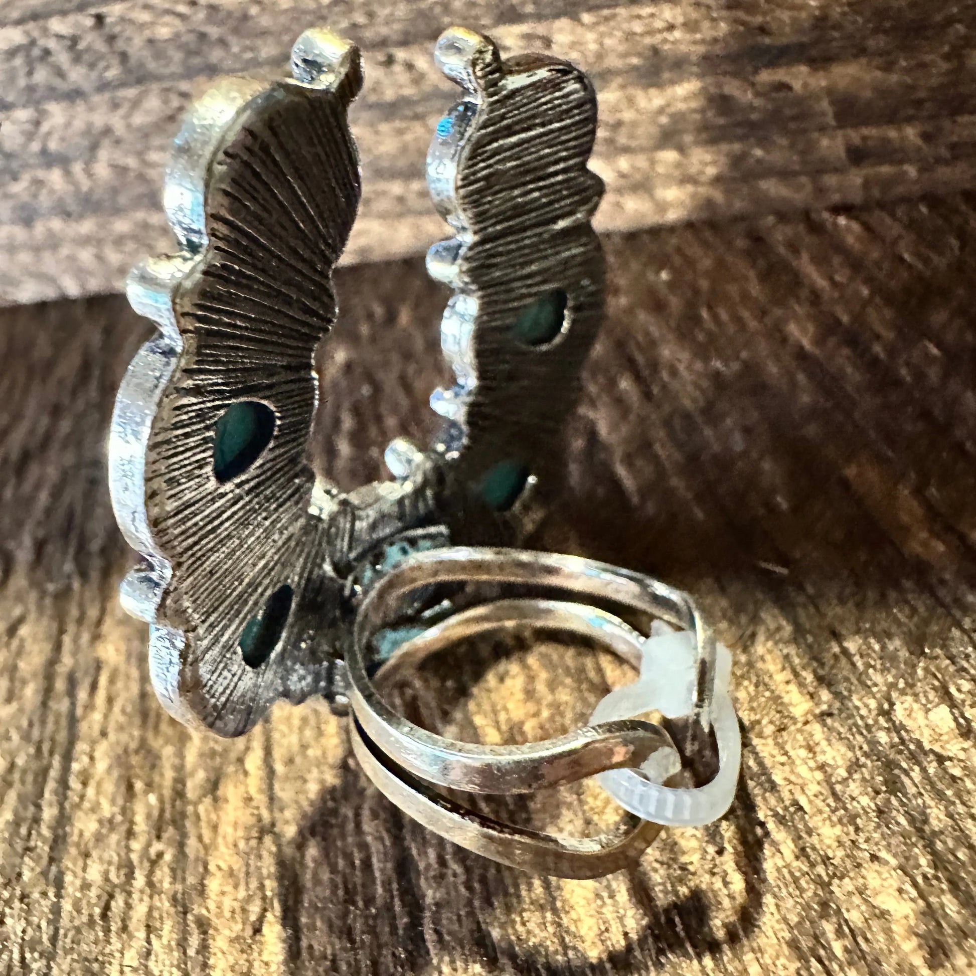 Western Boho Hippie Turquoise Stone Squash Blossom Cuff Statement Ring, Gift BoxWestern Boho Hippie Turquoise Stone Squash Blossom Cuff Statement Ring, Gift Box - Premium cuff rings from Silver Elegant - Just $18! Shop now at Silver Elegant