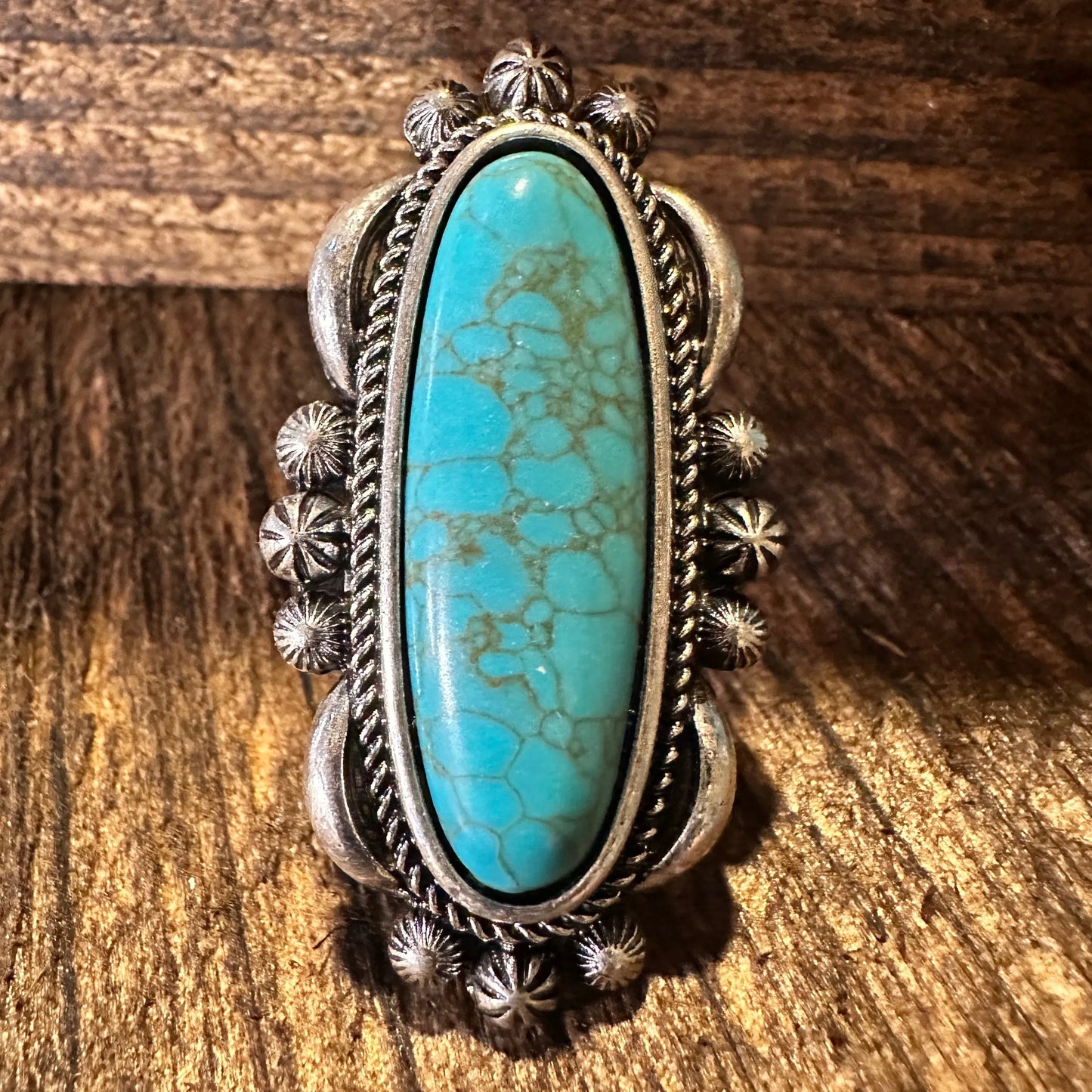 Western Boho Hippie Turquoise Silver Slim Oval Cuff Statement Ring, Gift BoxWestern Boho Hippie Turquoise Silver Slim Oval Cuff Statement Ring, Gift Box - Premium cuff rings from Silver Elegant - Just $18! Shop now at Silver Elegant