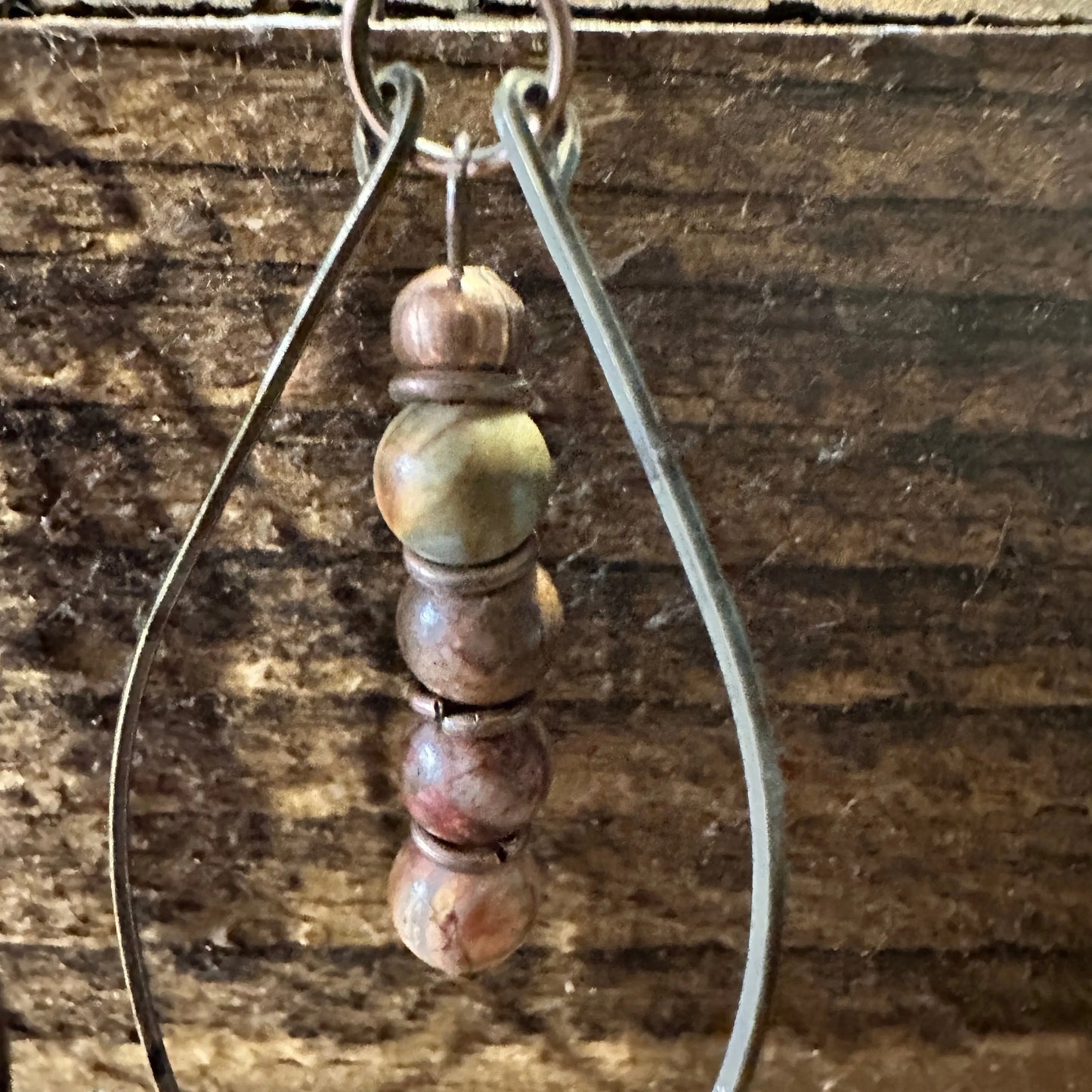 Handmade Western Hippie Copper Wire Colorful Wooden Beads Drop Earrings, Gift BoxHandmade Western Hippie Copper Wire Colorful Wooden Beads Drop Earrings, Gift Box - Premium Boho Drop Earring from Silver Elegant - Just $19! Shop now at Silver Elegant