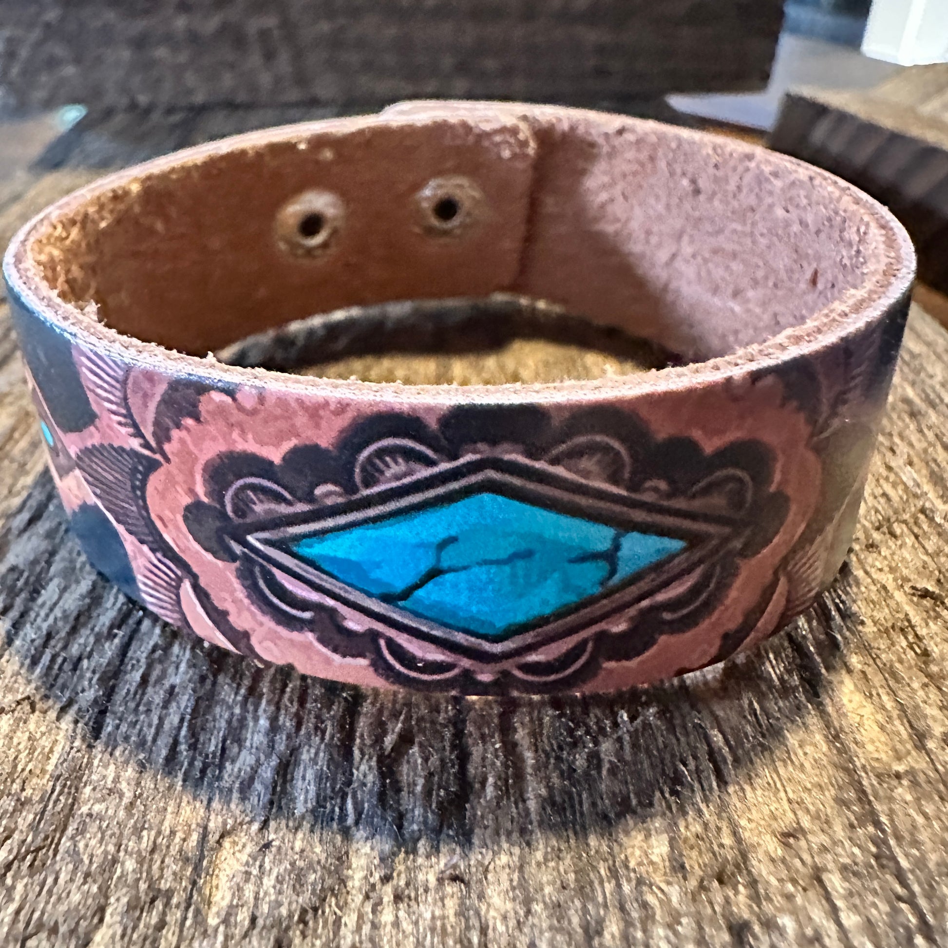 Boho Western Style Stamped Leather Grain Cuff Bracelet, Turquoise Leather, 20CM, Gift Box (Copy)Boho Western Style Stamped Leather Grain Cuff Bracelet, Turquoise Leather, 20CM, Gift Box (Copy) - Premium boho bracelet from Silver Elegant - Just $18! Shop now at Silver Elegant