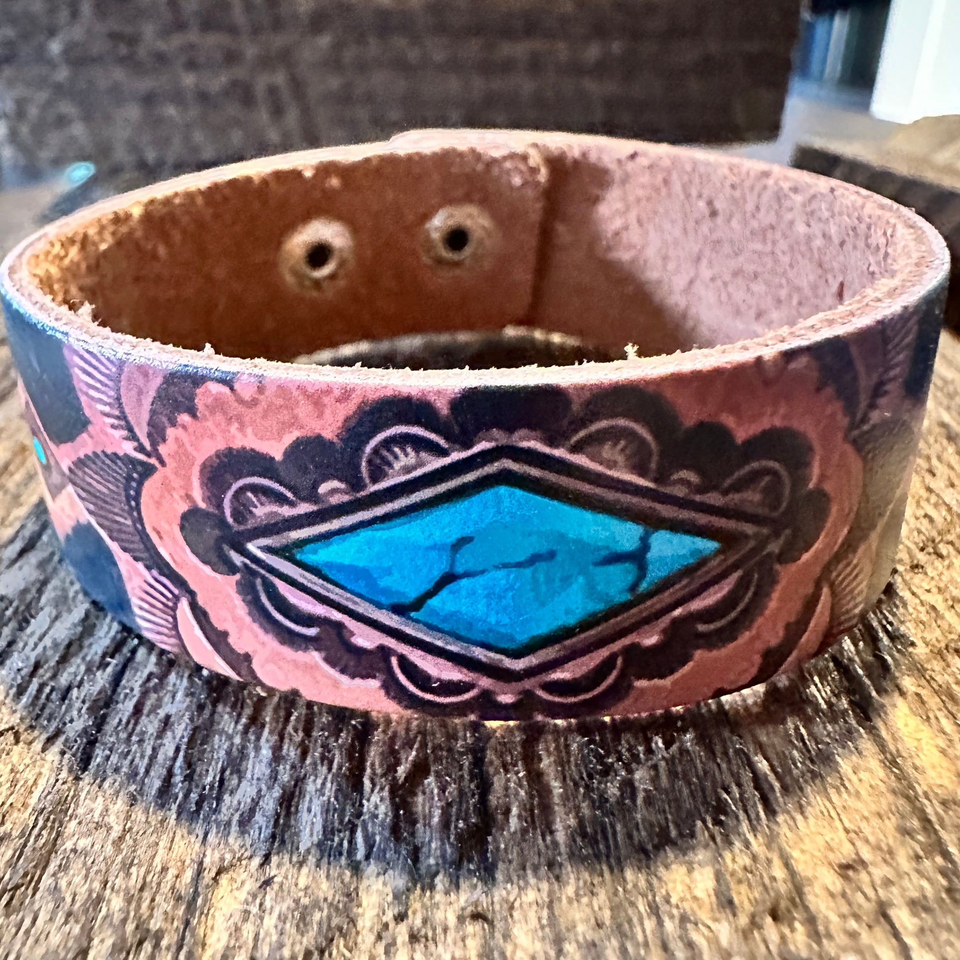 Boho Western Style Stamped Leather Grain Cuff Bracelet, Turquoise Leather, 20CM, Gift Box (Copy)Boho Western Style Stamped Leather Grain Cuff Bracelet, Turquoise Leather, 20CM, Gift Box (Copy) - Premium boho bracelet from Silver Elegant - Just $18! Shop now at Silver Elegant