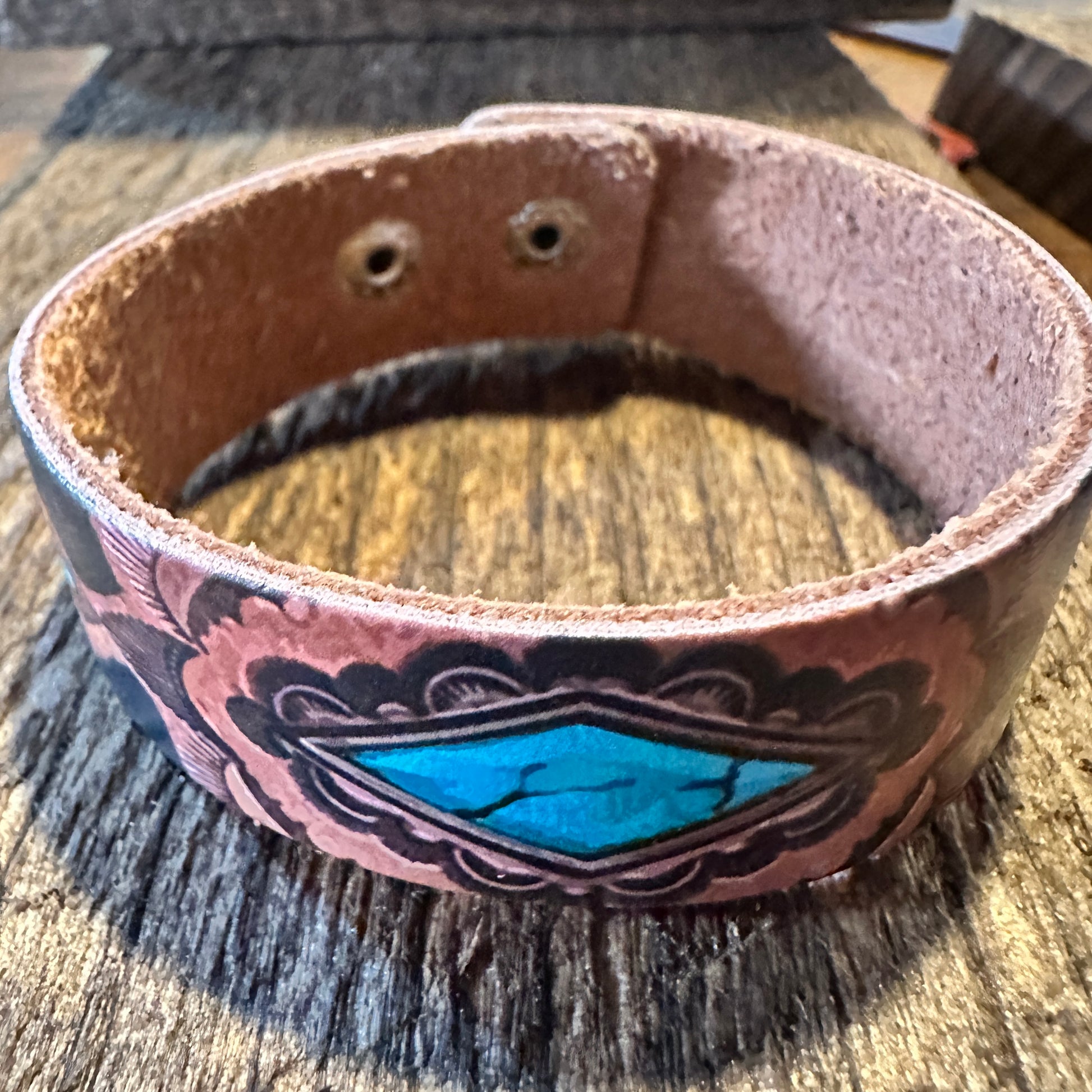 Boho Western Style Stamped Leather Grain Cuff Bracelet, Turquoise Leather, 20CM, Gift Box (Copy)Boho Western Style Stamped Leather Grain Cuff Bracelet, Turquoise Leather, 20CM, Gift Box (Copy) - Premium boho bracelet from Silver Elegant - Just $18! Shop now at Silver Elegant