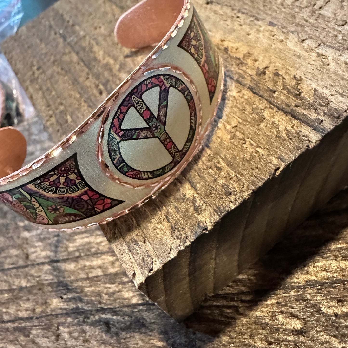 Handmade Boho Copper Wide Cuff Bracelet, Diamond Cut Hippie Peace Design, Gift BoxHandmade Boho Copper Wide Cuff Bracelet, Diamond Cut Hippie Peace Design, Gift Box - Premium boho bracelet from COPPER ARTS INC. - Just $32! Shop now at Silver Elegant