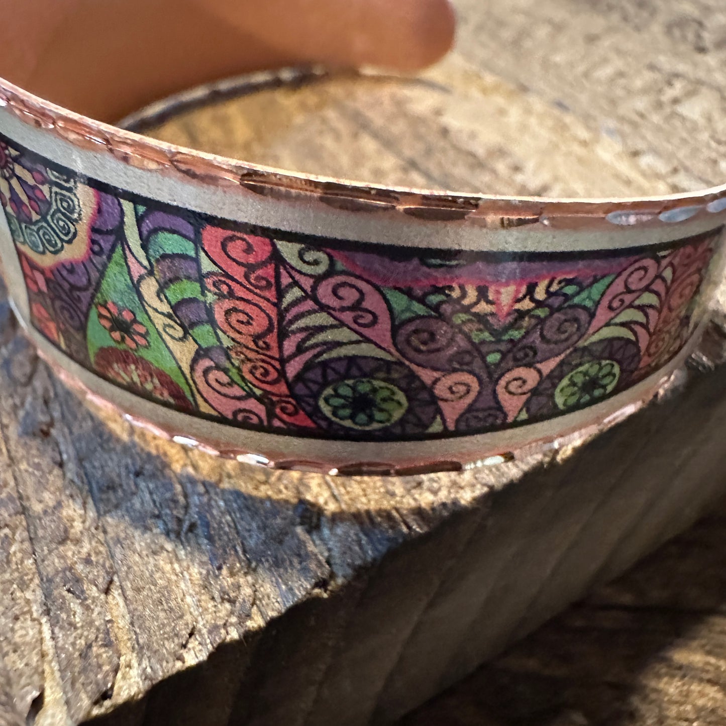 Handmade Boho Copper Wide Cuff Bracelet, Diamond Cut Hippie Peace Design, Gift BoxHandmade Boho Copper Wide Cuff Bracelet, Diamond Cut Hippie Peace Design, Gift Box - Premium boho bracelet from COPPER ARTS INC. - Just $32! Shop now at Silver Elegant