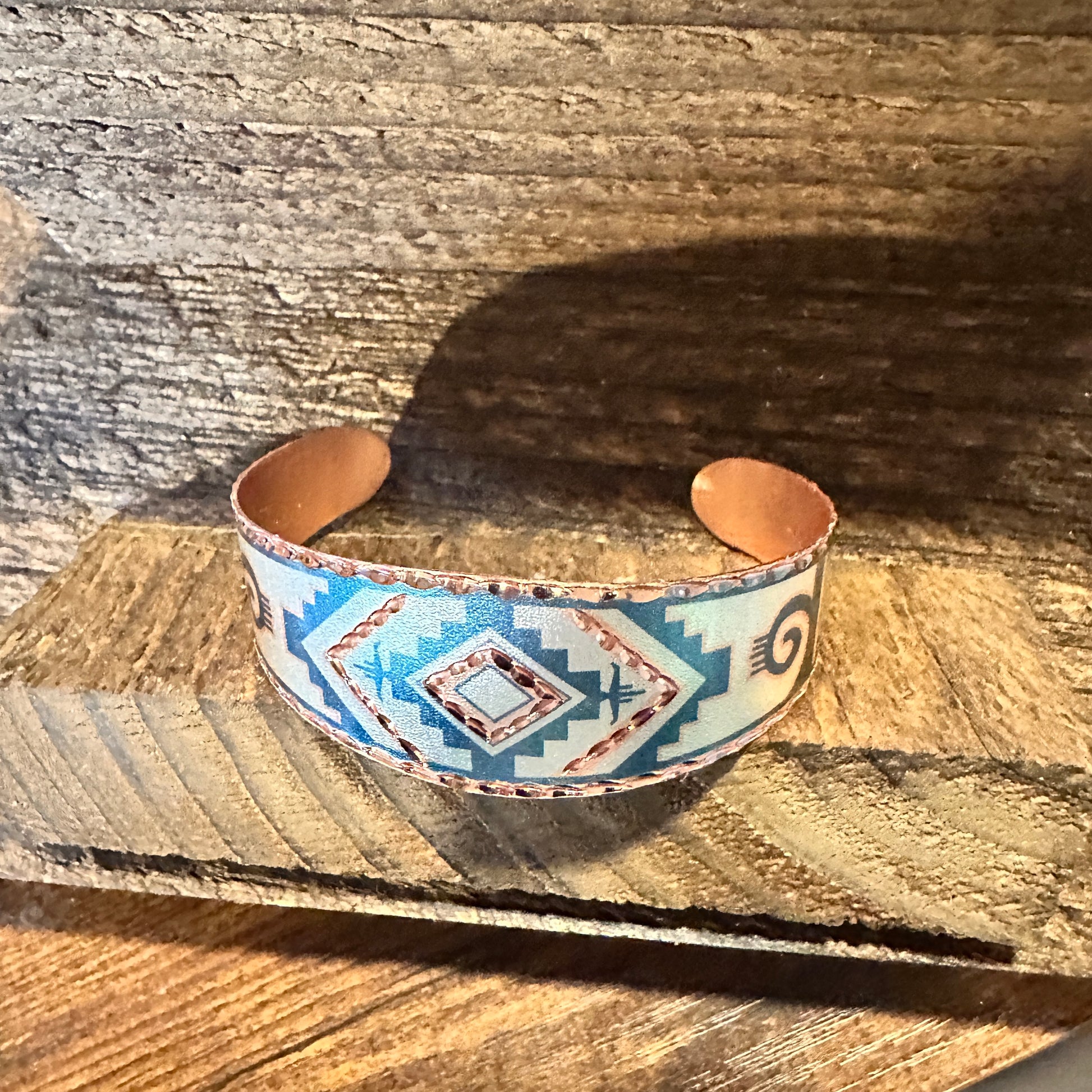 Handmade Boho Copper Wide Cuff Bracelet, Diamond Cut Navajo Native Design, Gift BoxHandmade Boho Copper Wide Cuff Bracelet, Diamond Cut Navajo Native Design, Gift Box - Premium boho bracelet from COPPER ARTS INC. - Just $32! Shop now at Silver Elegant