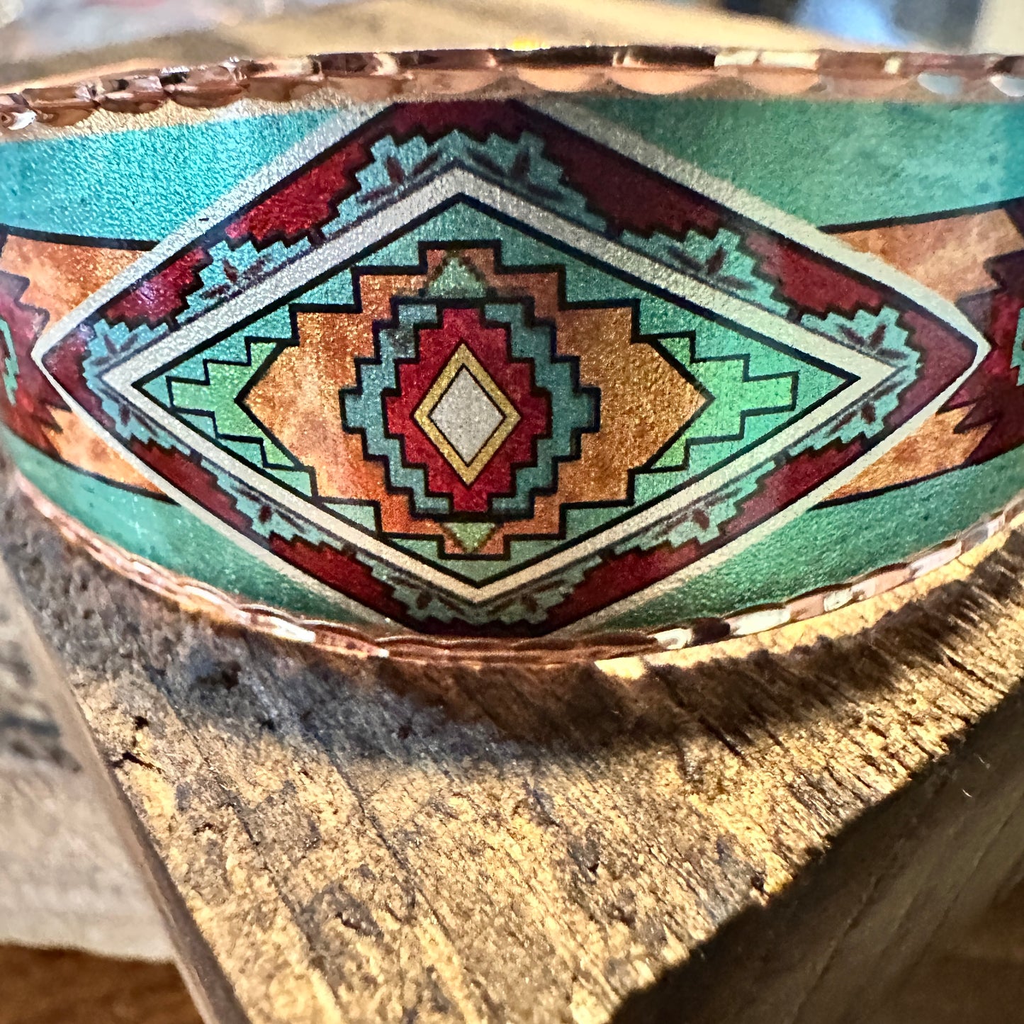 Handmade Boho Copper Wide Cuff Bracelet, Diamond Cut Southwest Native Design, Gift BoxHandmade Boho Copper Wide Cuff Bracelet, Diamond Cut Southwest Native Design, Gift Box - Premium boho bracelet from COPPER ARTS INC. - Just $32! Shop now at Silver Elegant