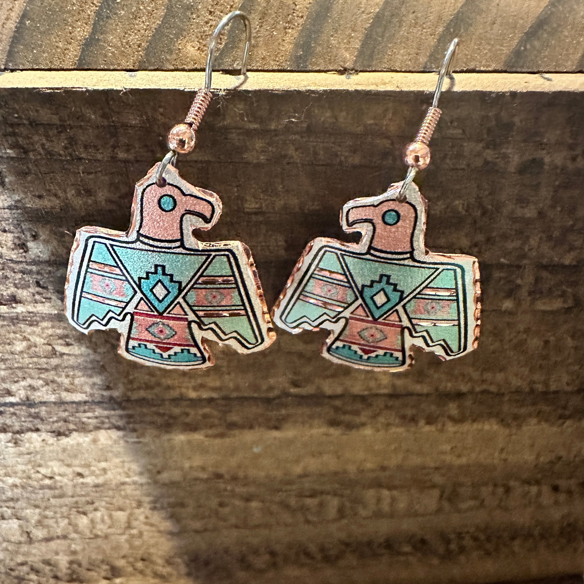 Handcrafted Boho Copper Earrings,  Southwestern Thunderbird Wire Earrings, Gift BoxHandcrafted Boho Copper Earrings,  Southwestern Thunderbird Wire Earrings, Gift Box - Premium Drop Wire Earring from COPPER ARTS INC. - Just $27! Shop now at Silver Elegant