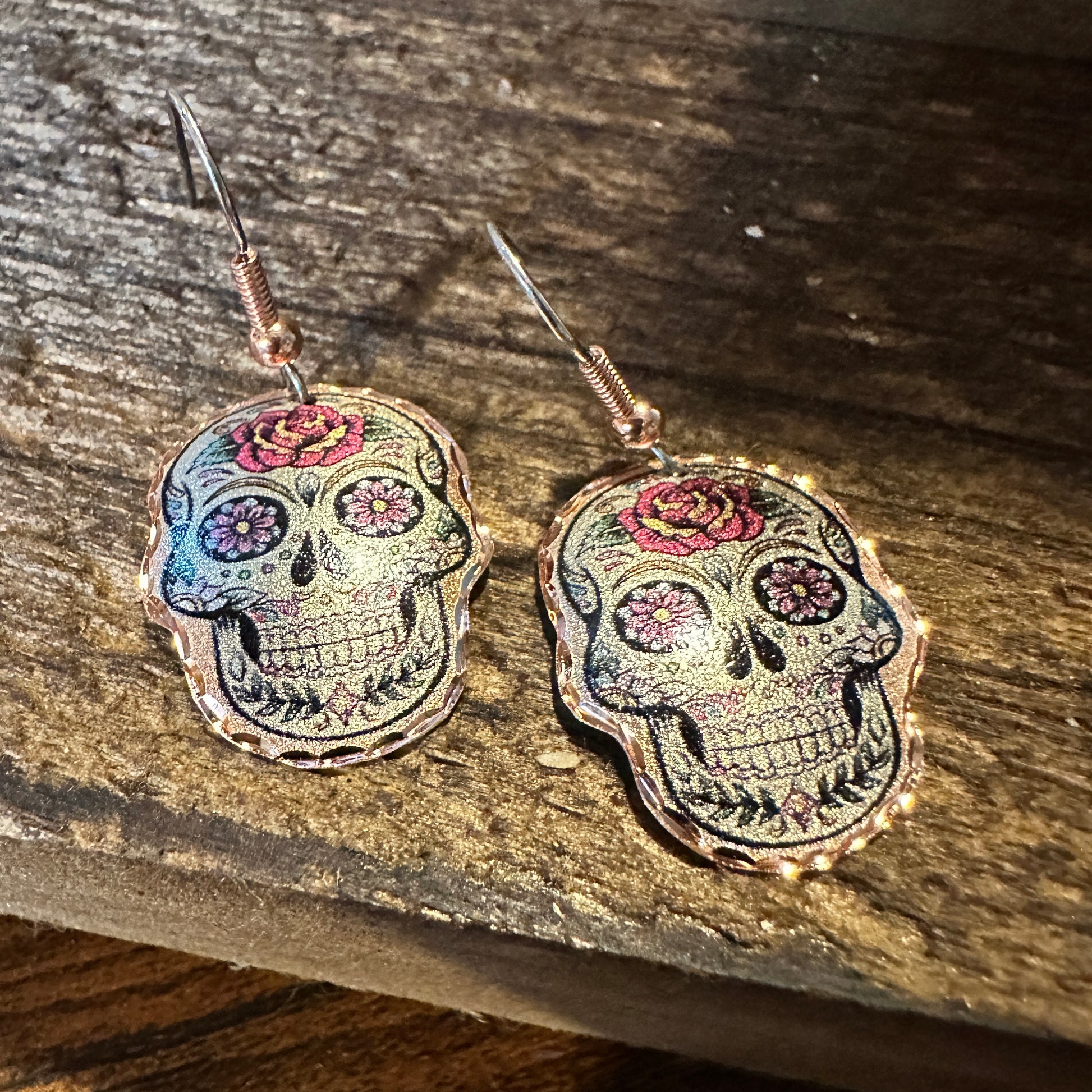 Handmade Boho Copper Earrings, Day of The Dead Rose Wire Earrings, Gift BoxHandmade Boho Copper Earrings, Day of The Dead Rose Wire Earrings, Gift Box - Premium Drop Wire Earring from COPPER ARTS INC. - Just $27! Shop now at Silver Elegant