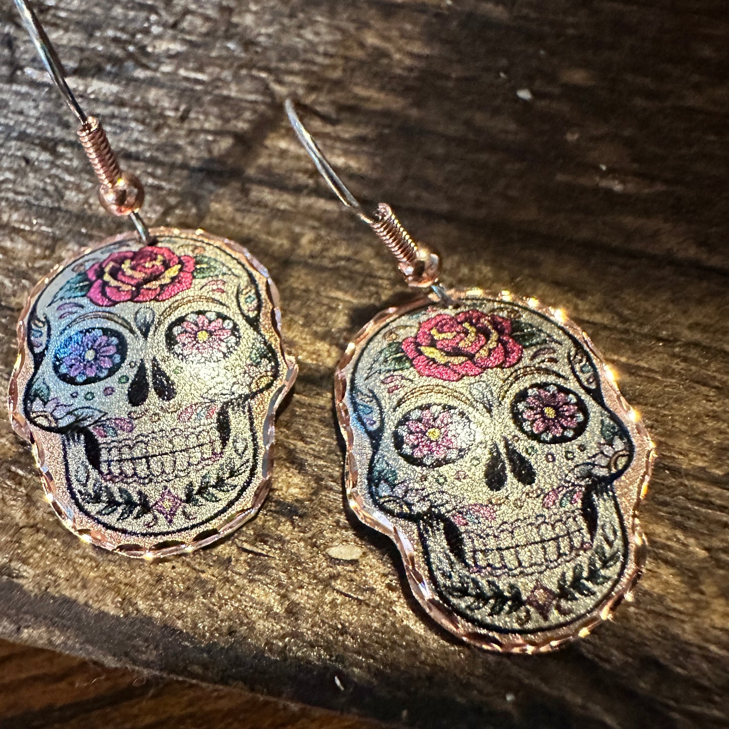 Handmade Boho Copper Earrings, Day of The Dead Rose Wire Earrings, Gift BoxHandmade Boho Copper Earrings, Day of The Dead Rose Wire Earrings, Gift Box - Premium Drop Wire Earring from COPPER ARTS INC. - Just $27! Shop now at Silver Elegant