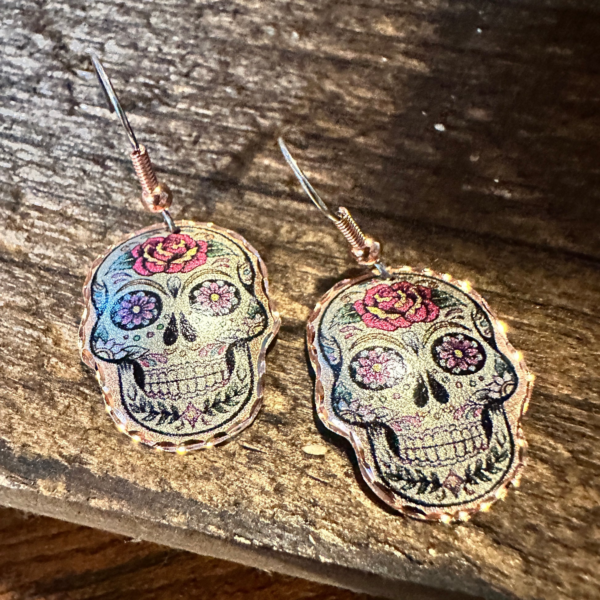 Handmade Boho Copper Earrings, Day of The Dead Rose Wire Earrings, Gift BoxHandmade Boho Copper Earrings, Day of The Dead Rose Wire Earrings, Gift Box - Premium Drop Wire Earring from COPPER ARTS INC. - Just $27! Shop now at Silver Elegant