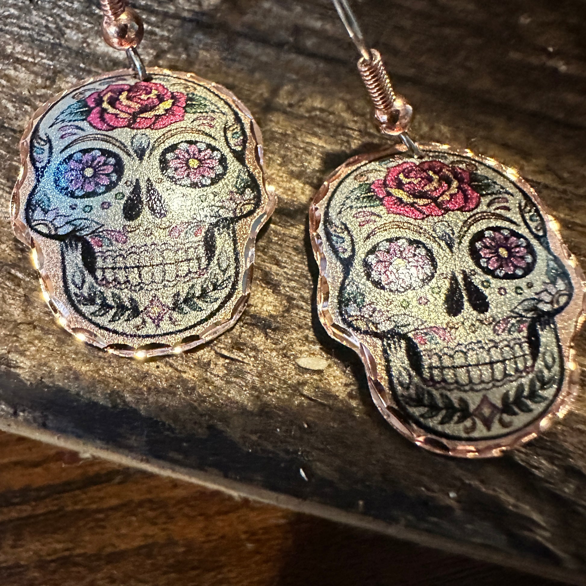 Handmade Boho Copper Earrings, Day of The Dead Rose Wire Earrings, Gift BoxHandmade Boho Copper Earrings, Day of The Dead Rose Wire Earrings, Gift Box - Premium Drop Wire Earring from COPPER ARTS INC. - Just $27! Shop now at Silver Elegant