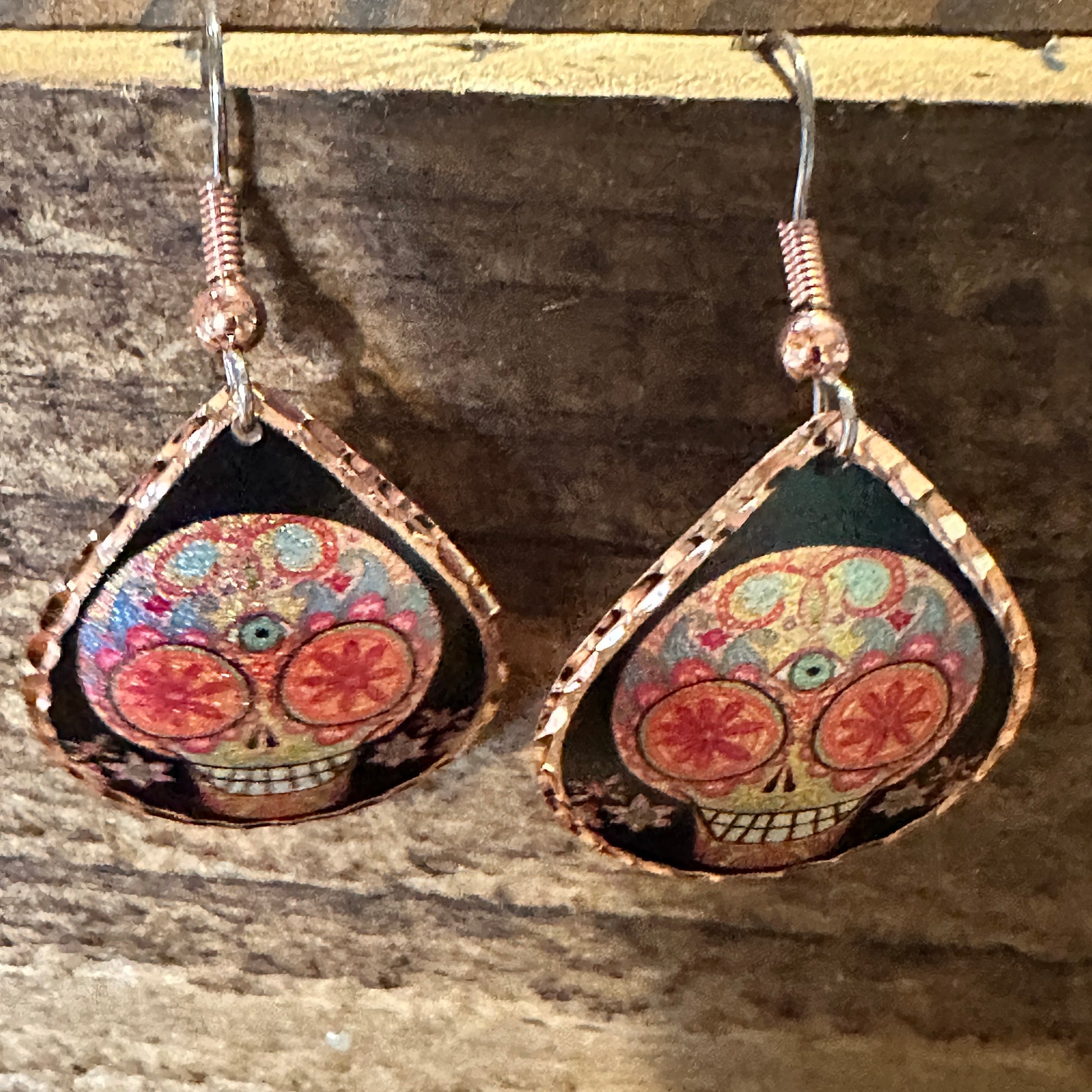 Handmade Boho Copper Earrings, Day of The Dead Wire Earrings, Gift BoxHandmade Boho Copper Earrings, Day of The Dead Wire Earrings, Gift Box - Premium Drop Wire Earring from COPPER ARTS INC. - Just $27! Shop now at Silver Elegant