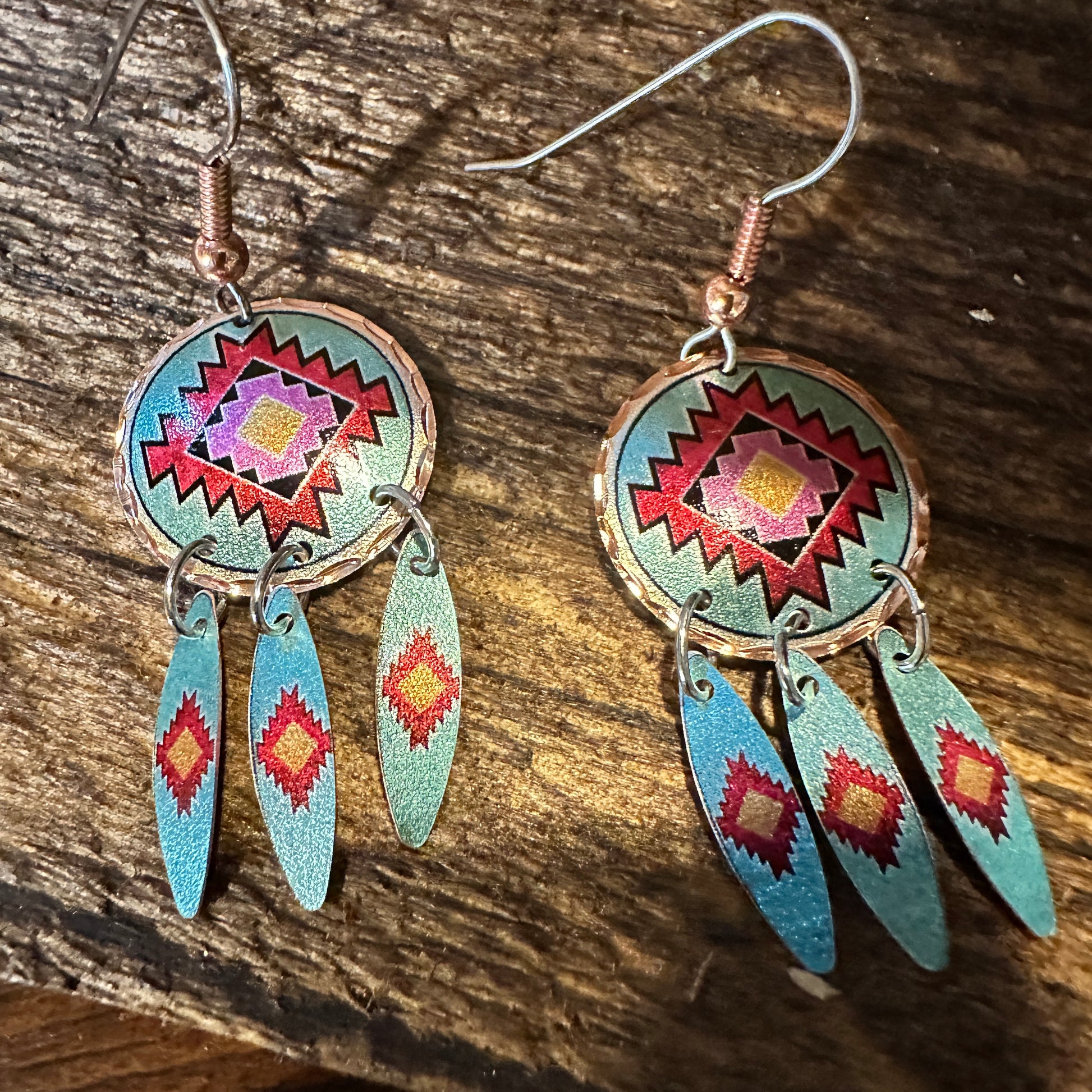 Handmade Boho Copper Earrings, Diamond Cut Native American Drop Earrings, Gift BoxHandmade Boho Copper Earrings, Diamond Cut Native American Drop Earrings, Gift Box - Premium Drop Wire Earring from COPPER ARTS INC. - Just $27! Shop now at Silver Elegant