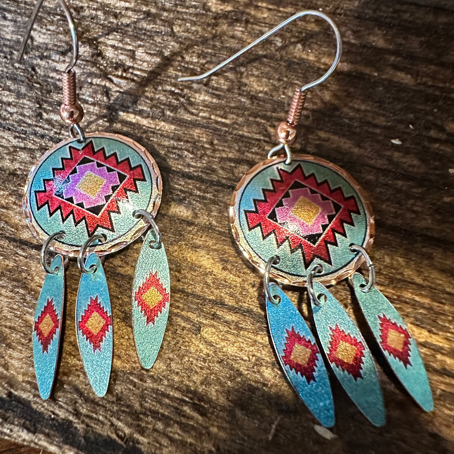 Handmade Boho Copper Earrings, Diamond Cut Native American Drop Earrings, Gift BoxHandmade Boho Copper Earrings, Diamond Cut Native American Drop Earrings, Gift Box - Premium Drop Wire Earring from COPPER ARTS INC. - Just $27! Shop now at Silver Elegant