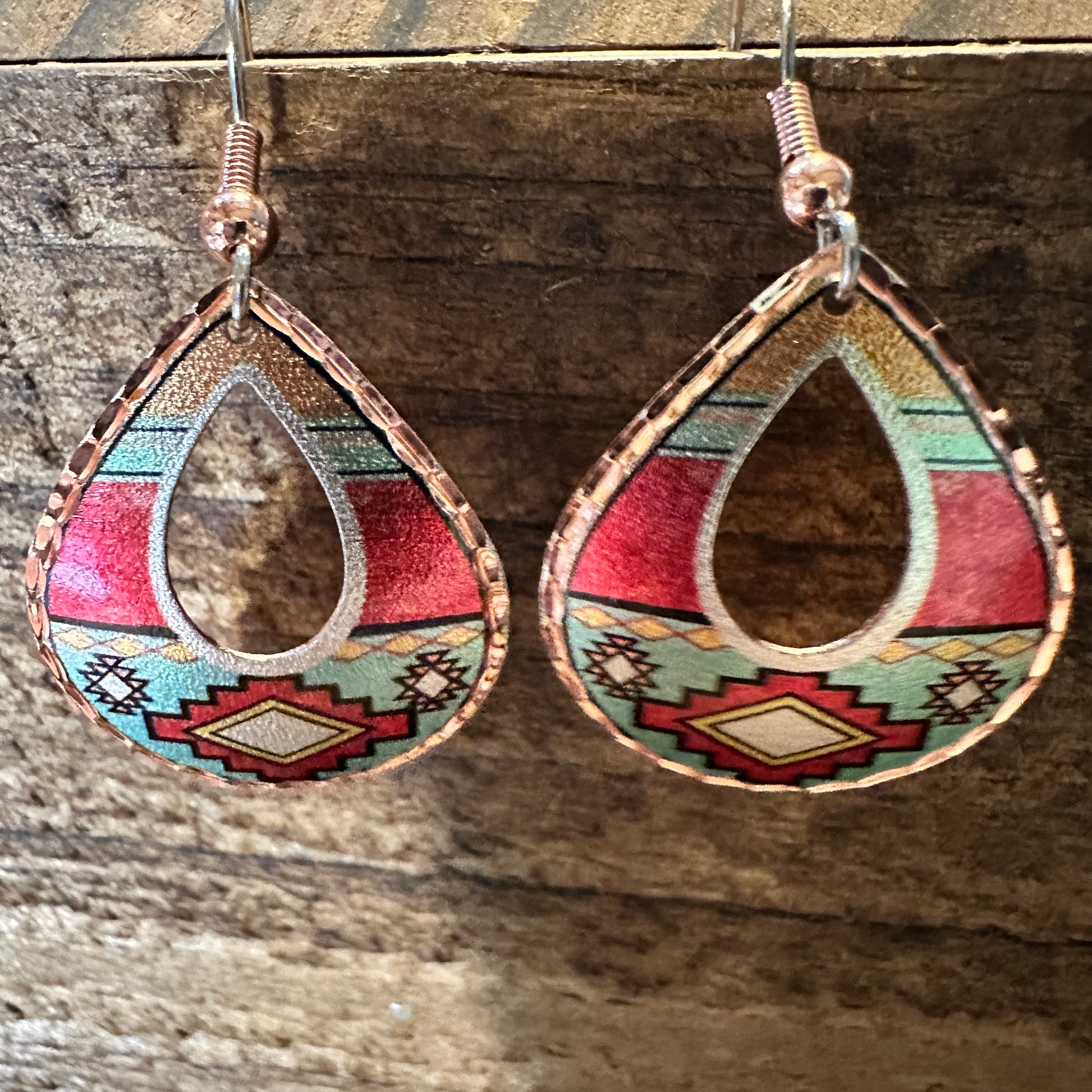 Handmade Boho Copper Earrings, Diamond Cut Teardrop Southwestern Drop Earrings, Gift BoxHandmade Boho Copper Earrings, Diamond Cut Teardrop Southwestern Drop Earrings, Gift Box - Premium Drop Wire Earring from COPPER ARTS INC. - Just $27! Shop now at Silver Elegant