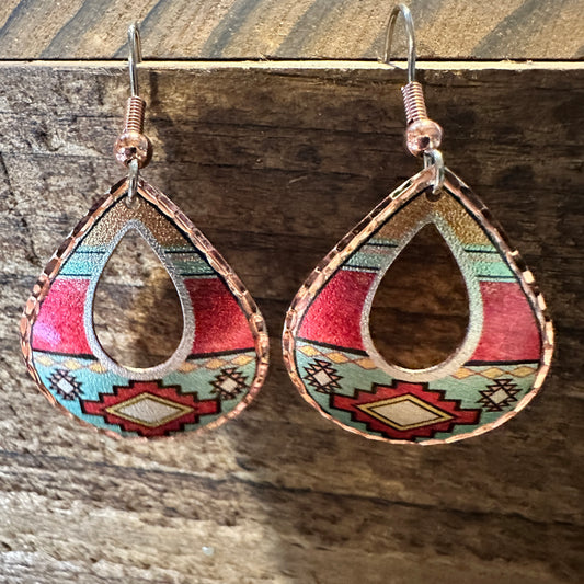 Handmade Boho Copper Earrings, Diamond Cut Teardrop Southwestern Drop Earrings, Gift BoxHandmade Boho Copper Earrings, Diamond Cut Teardrop Southwestern Drop Earrings, Gift Box - Premium Drop Wire Earring from COPPER ARTS INC. - Just $27! Shop now at Silver Elegant