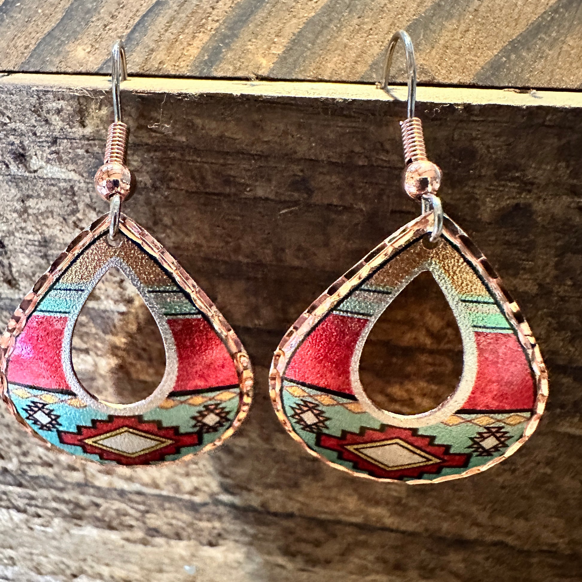 Handmade Boho Copper Earrings, Diamond Cut Teardrop Southwestern Drop Earrings, Gift BoxHandmade Boho Copper Earrings, Diamond Cut Teardrop Southwestern Drop Earrings, Gift Box - Premium Drop Wire Earring from COPPER ARTS INC. - Just $27! Shop now at Silver Elegant