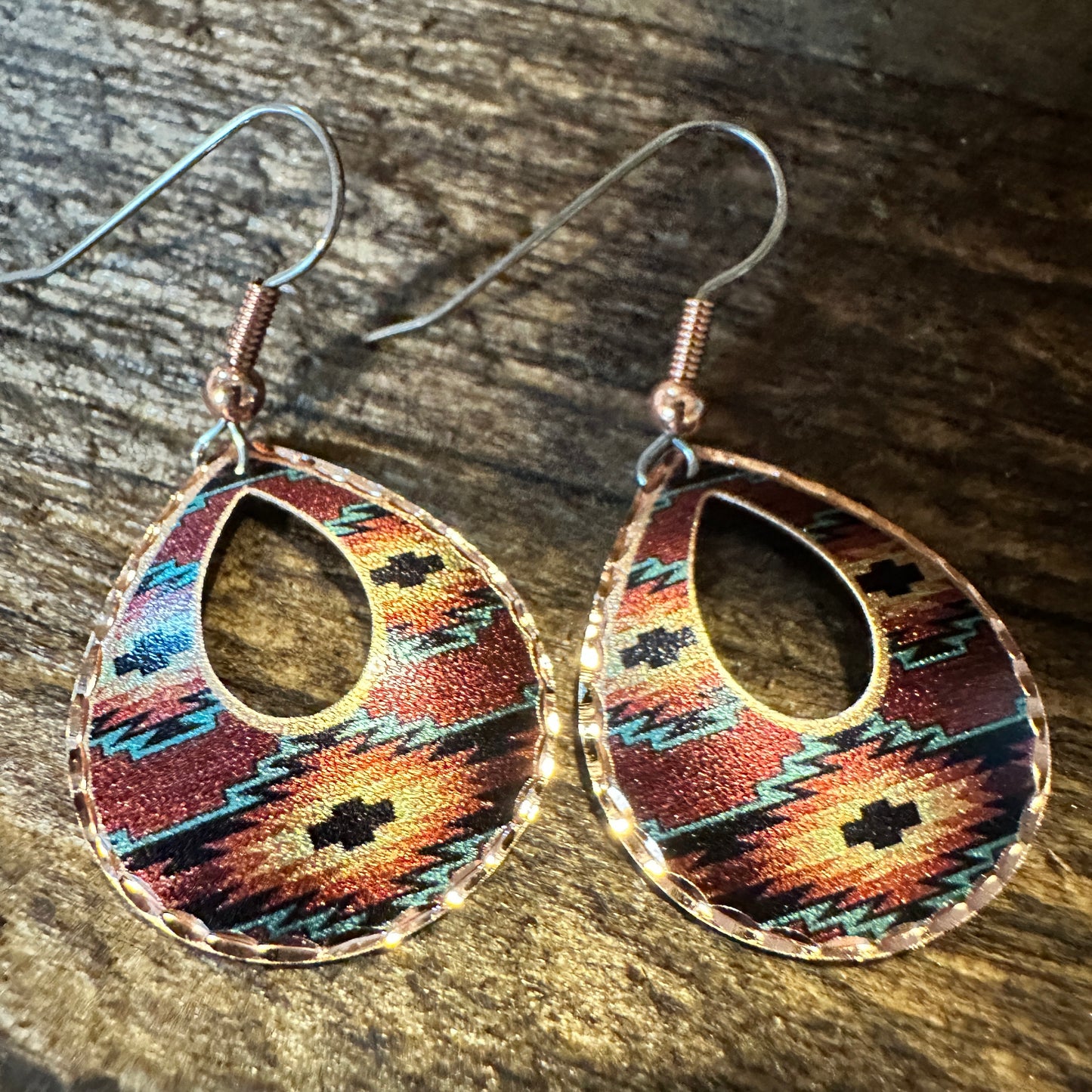 Handmade Boho Copper Earrings, Diamond Cut Southwestern Native Drop Earrings, Gift BoxHandmade Boho Copper Earrings, Diamond Cut Southwestern Native Drop Earrings, Gift Box - Premium Drop Wire Earring from COPPER ARTS INC. - Just $27! Shop now at Silver Elegant