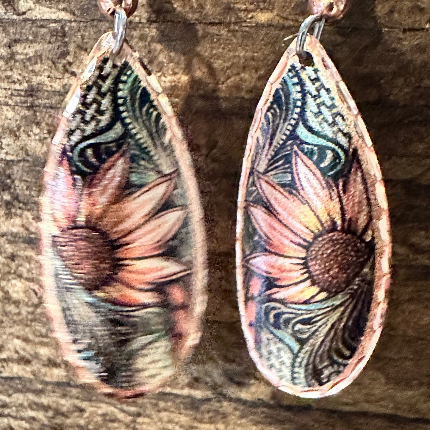 Handmade Boho Copper Earrings, Diamond Cut Sunflower Native American Earrings, Gift BoxHandmade Boho Copper Earrings, Diamond Cut Sunflower Native American Earrings, Gift Box - Premium Drop Wire Earring from COPPER ARTS INC. - Just $27! Shop now at Silver Elegant