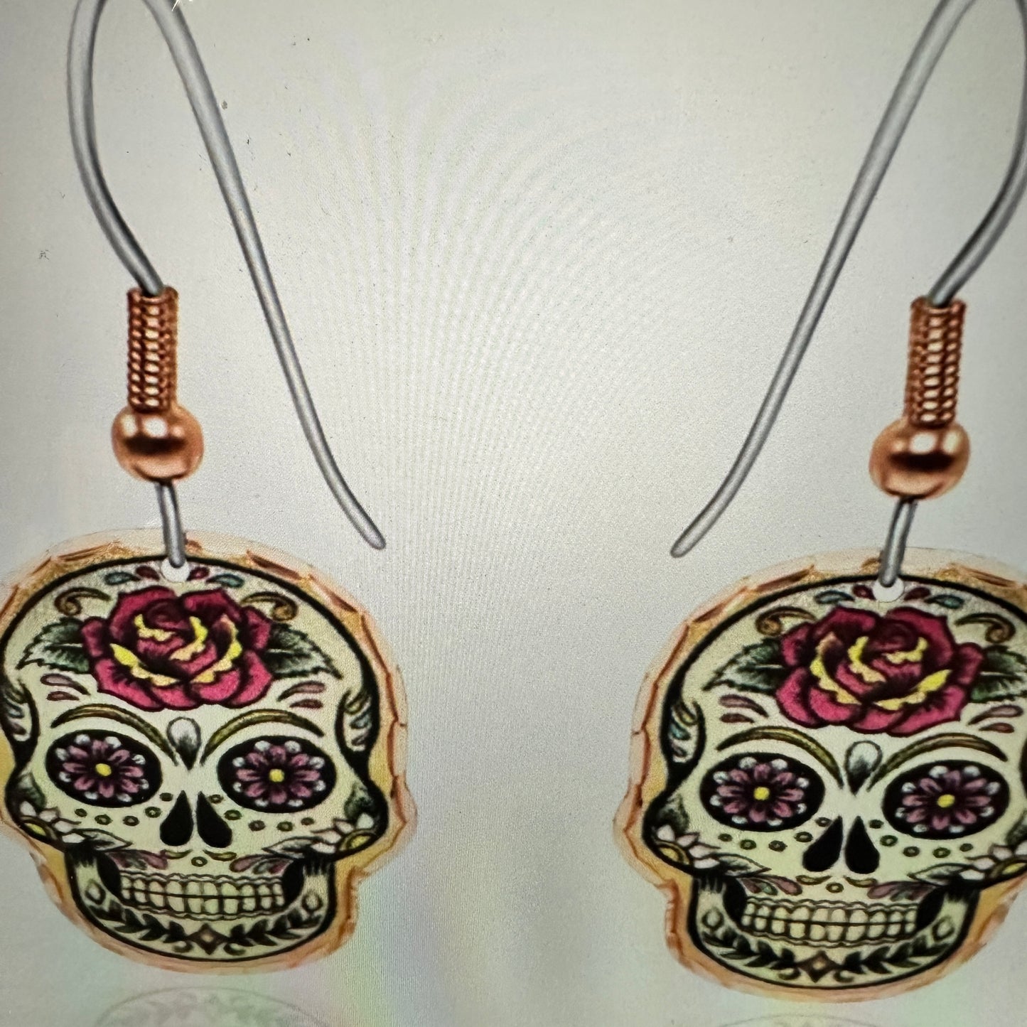 Handmade Boho Copper Earrings, Day of The Dead Rose Wire Earrings, Gift BoxHandmade Boho Copper Earrings, Day of The Dead Rose Wire Earrings, Gift Box - Premium Drop Wire Earring from COPPER ARTS INC. - Just $27! Shop now at Silver Elegant