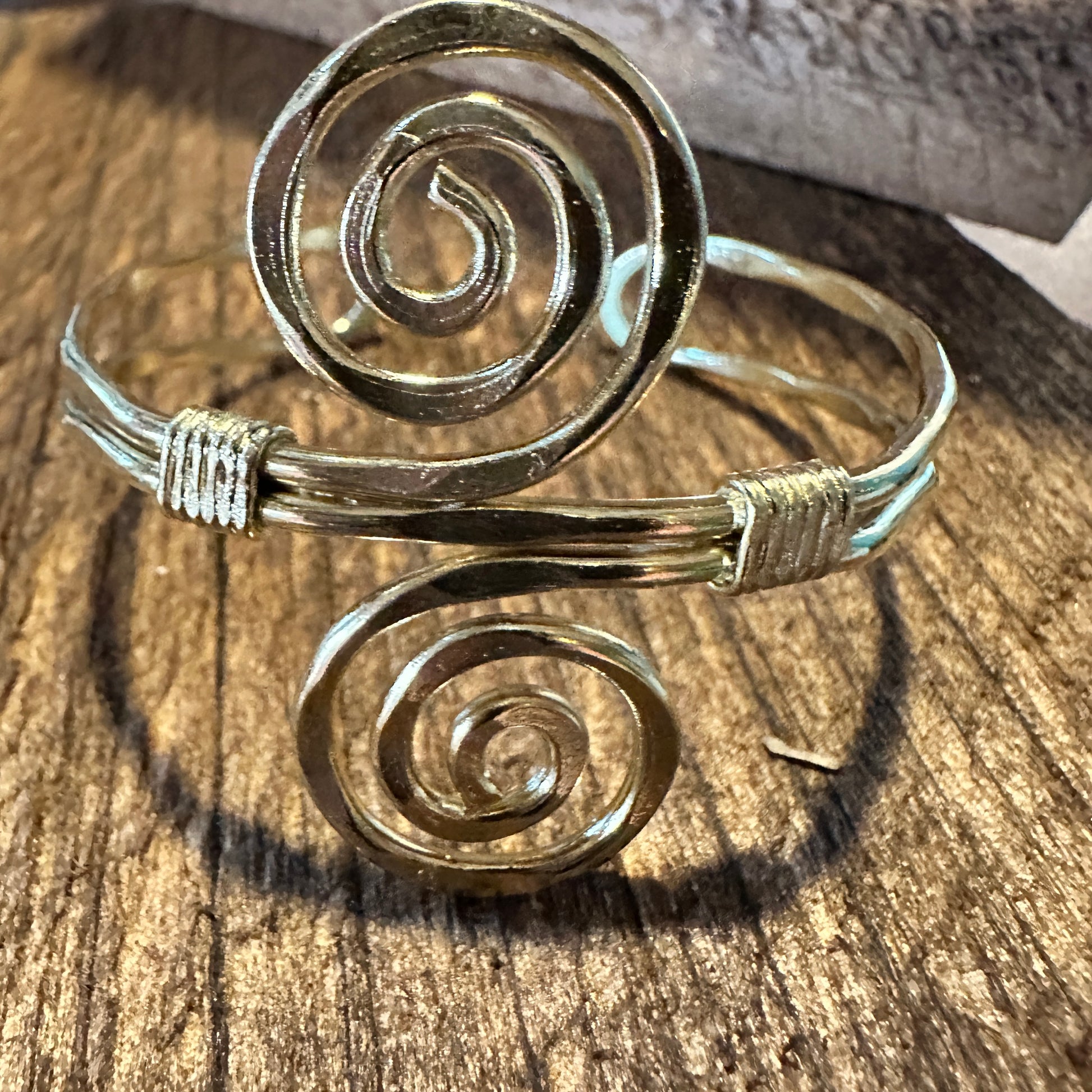 Handcrafted Boho Gold Plated Adjustable Cuff Bracelet - Narrow S Spiral - Gift BoxHandcrafted Boho Gold Plated Adjustable Cuff Bracelet - Narrow S Spiral - Gift Box - Premium cuff bangle from Silver Elegant - Just $20! Shop now at Silver Elegant