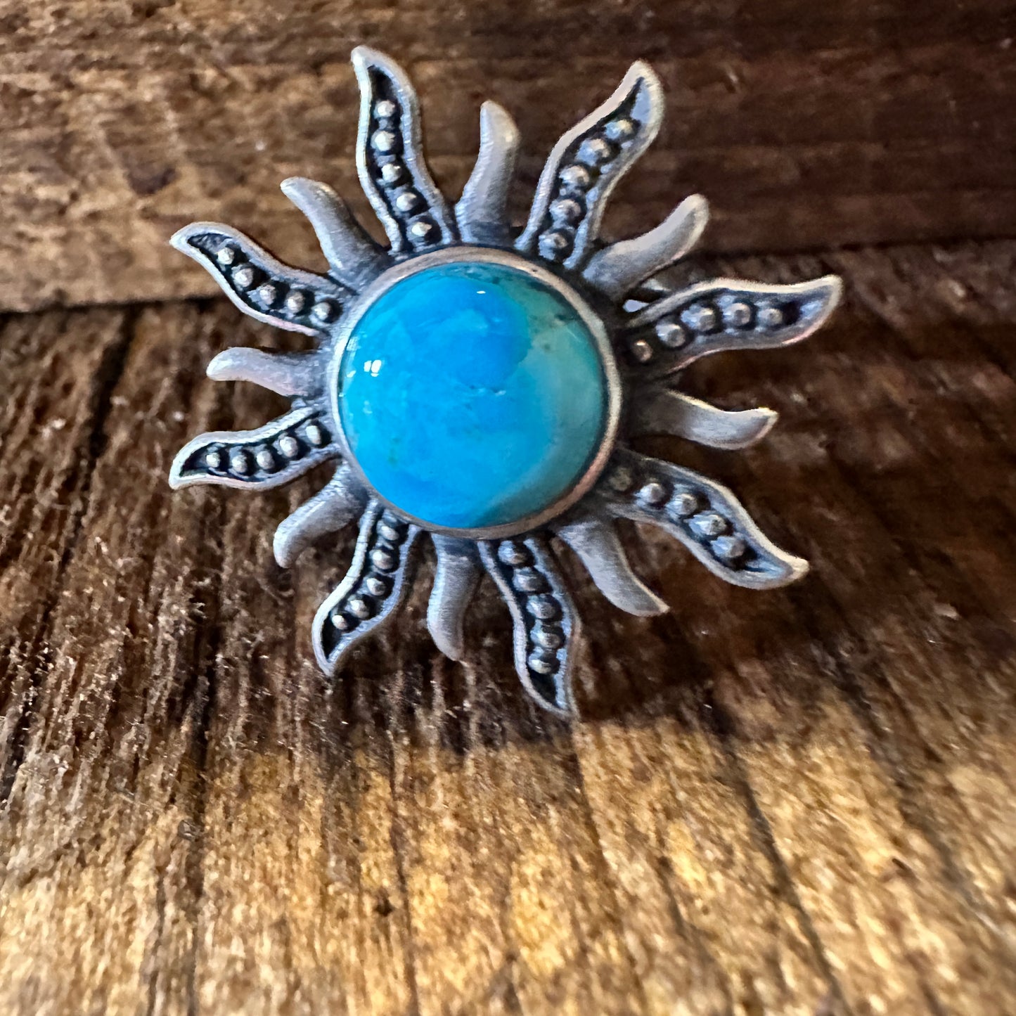 Native American Sunburst Turquoise Statement Cuff Ring, Genuine Sterling Silver & Turquoise Stone, Gift BoxNative American Sunburst Turquoise Statement Cuff Ring, Genuine Sterling Silver & Turquoise Stone, Gift Box - Premium indian cuff ring from Silver Elegant - Just $68! Shop now at Silver Elegant