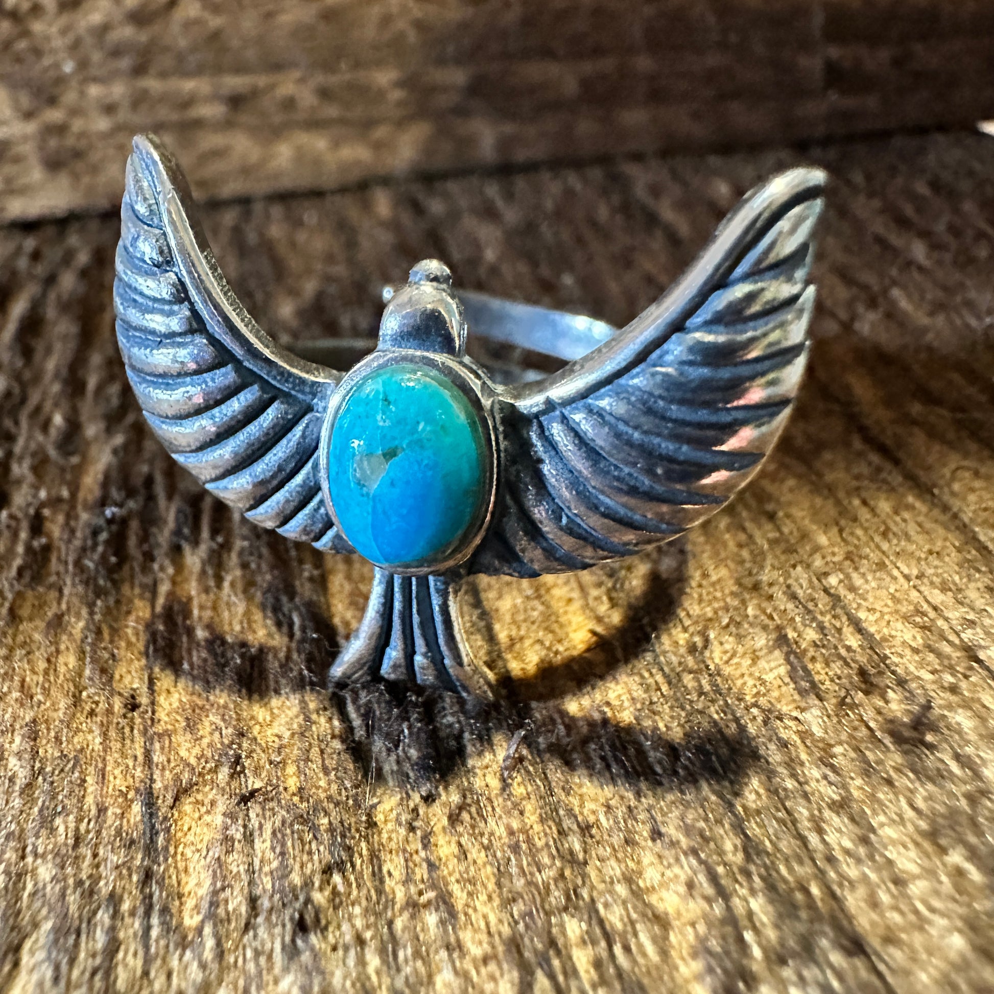 Native American Eagle Turquoise Statement Ring, Genuine Sterling Silver & Turquoise Ring, Gift BoxNative American Eagle Turquoise Statement Ring, Genuine Sterling Silver & Turquoise Ring, Gift Box - Premium cuff rings from Silver Elegant - Just $74! Shop now at Silver Elegant