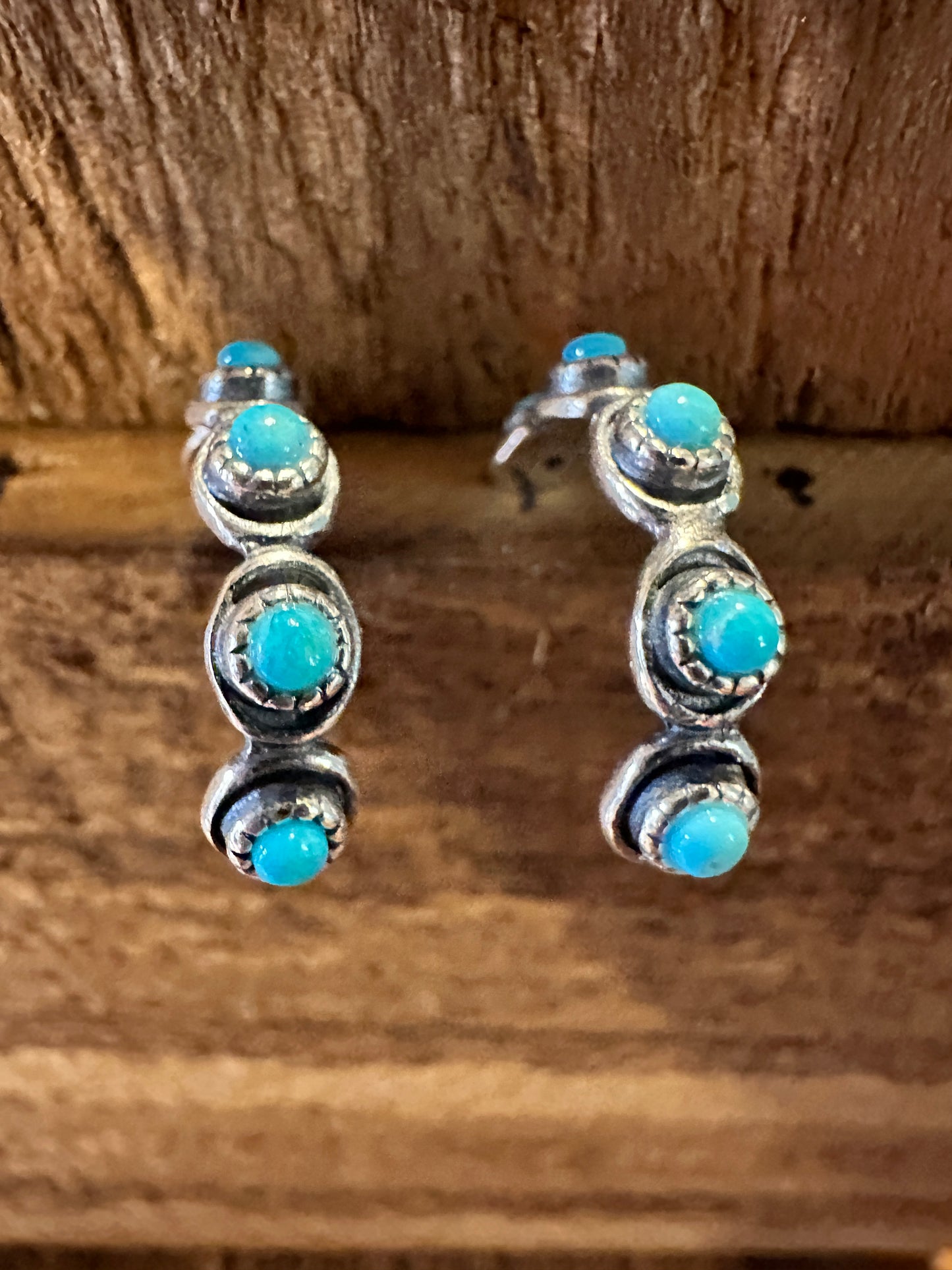 Native American Navajo Hoop Turquoise Earrings, Genuine Sterling Silver & Turquoise Stone, Gift BoxNative American Navajo Hoop Turquoise Earrings, Genuine Sterling Silver & Turquoise Stone, Gift Box - Premium Boho Drop Earring from Silver Elegant - Just $74! Shop now at Silver Elegant