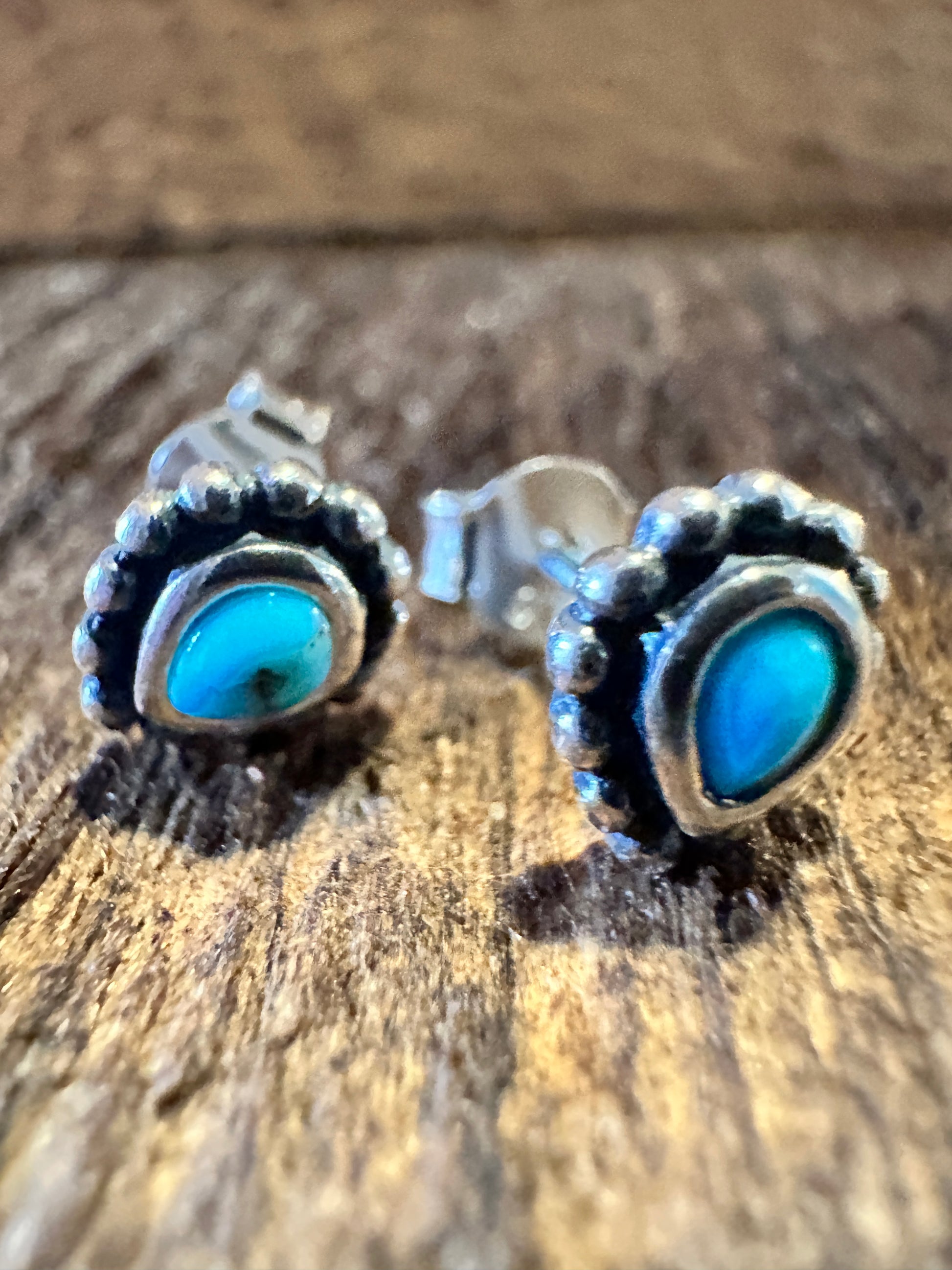 Native American Navajo Teardrop Turquoise Stud Earrings, Genuine Sterling Silver & Turquoise Stone, Gift BoxNative American Navajo Teardrop Turquoise Stud Earrings, Genuine Sterling Silver & Turquoise Stone, Gift Box - Premium Boho Drop Earring from Silver Elegant - Just $42! Shop now at Silver Elegant