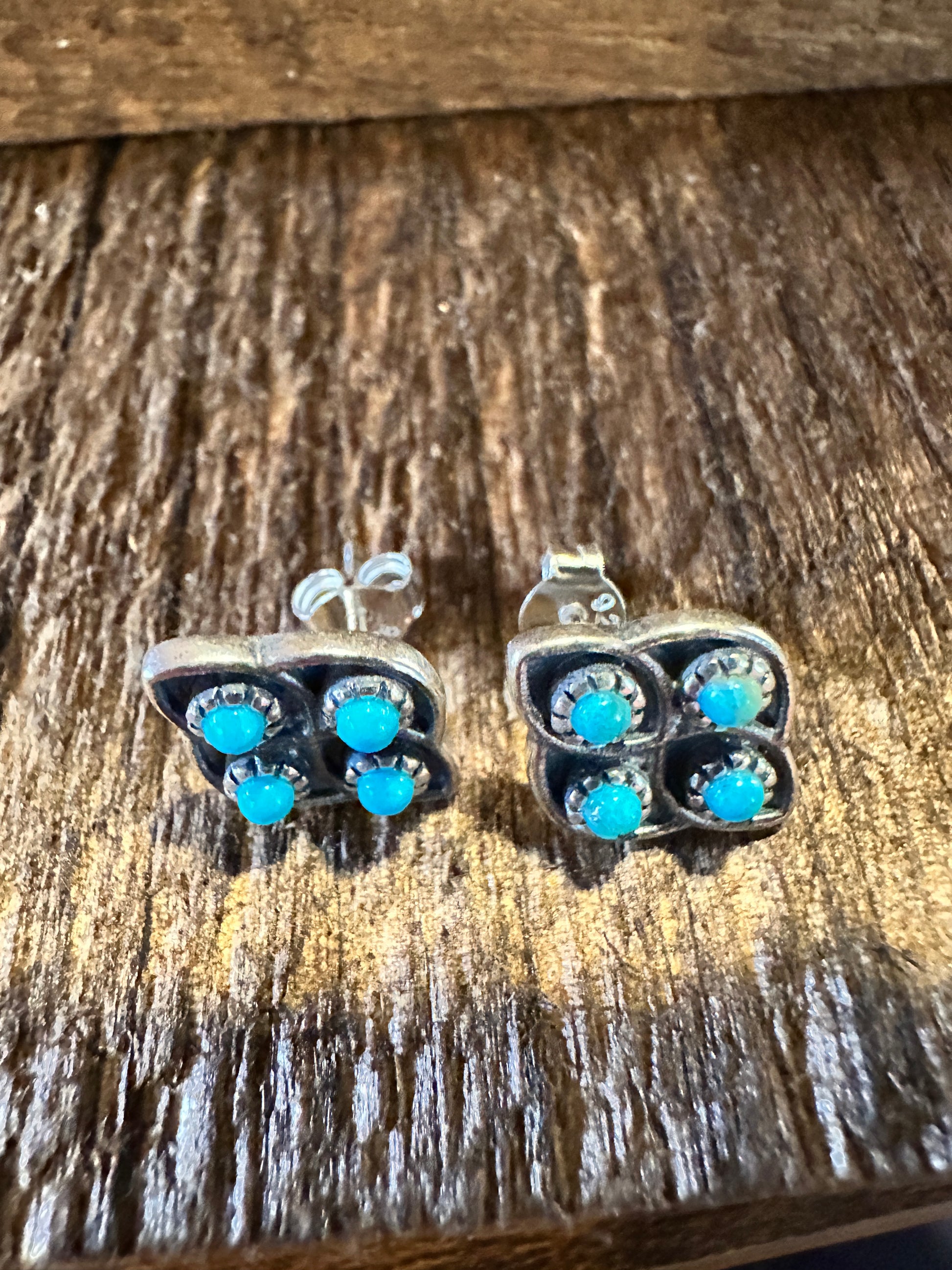 Native American Navajo Lucia Turquoise Stud Earrings, Genuine Sterling Silver & Turquoise Stone, Gift BoxNative American Navajo Lucia Turquoise Stud Earrings, Genuine Sterling Silver & Turquoise Stone, Gift Box - Premium Boho Drop Earring from Silver Elegant - Just $64! Shop now at Silver Elegant