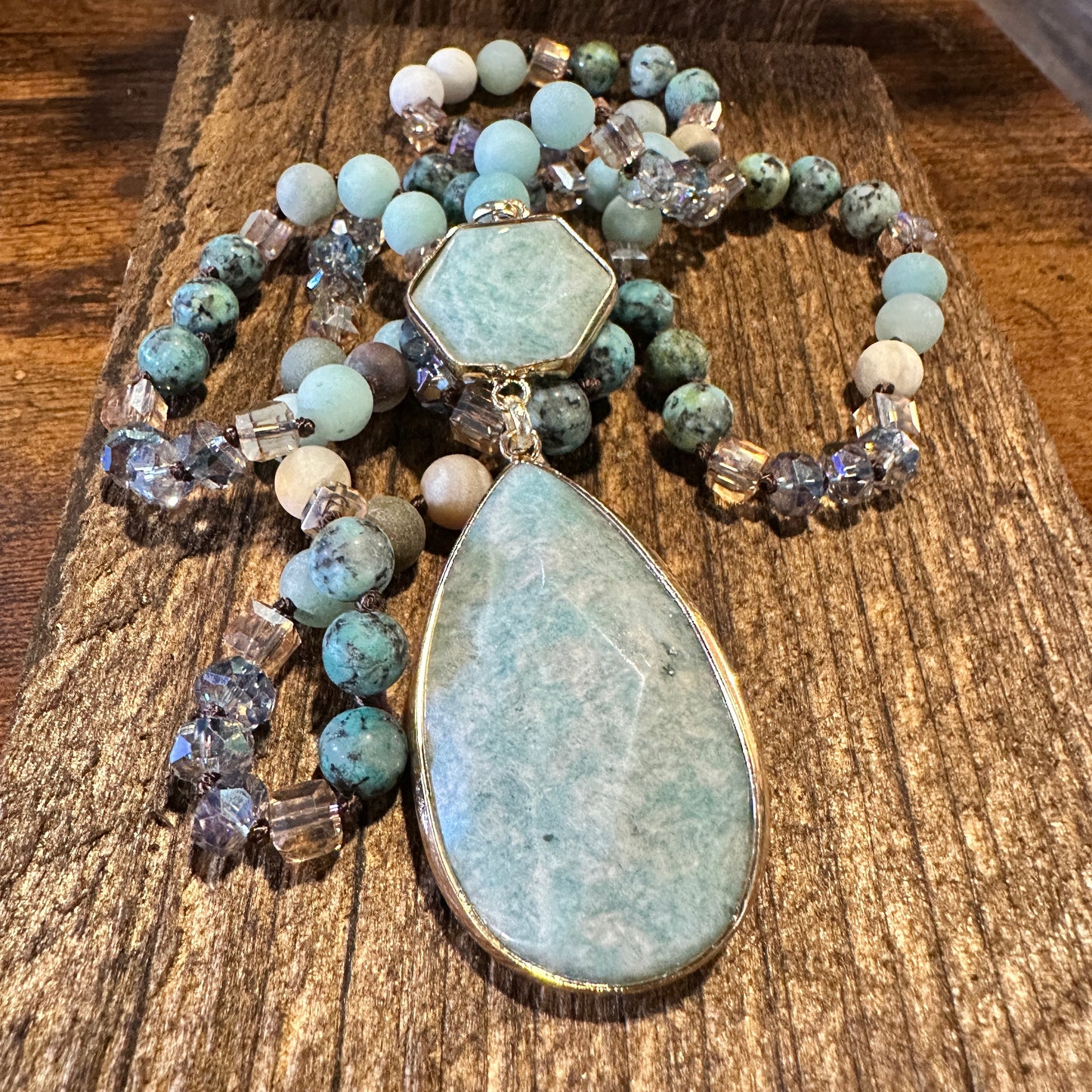 Natural Stone Pendant Necklace