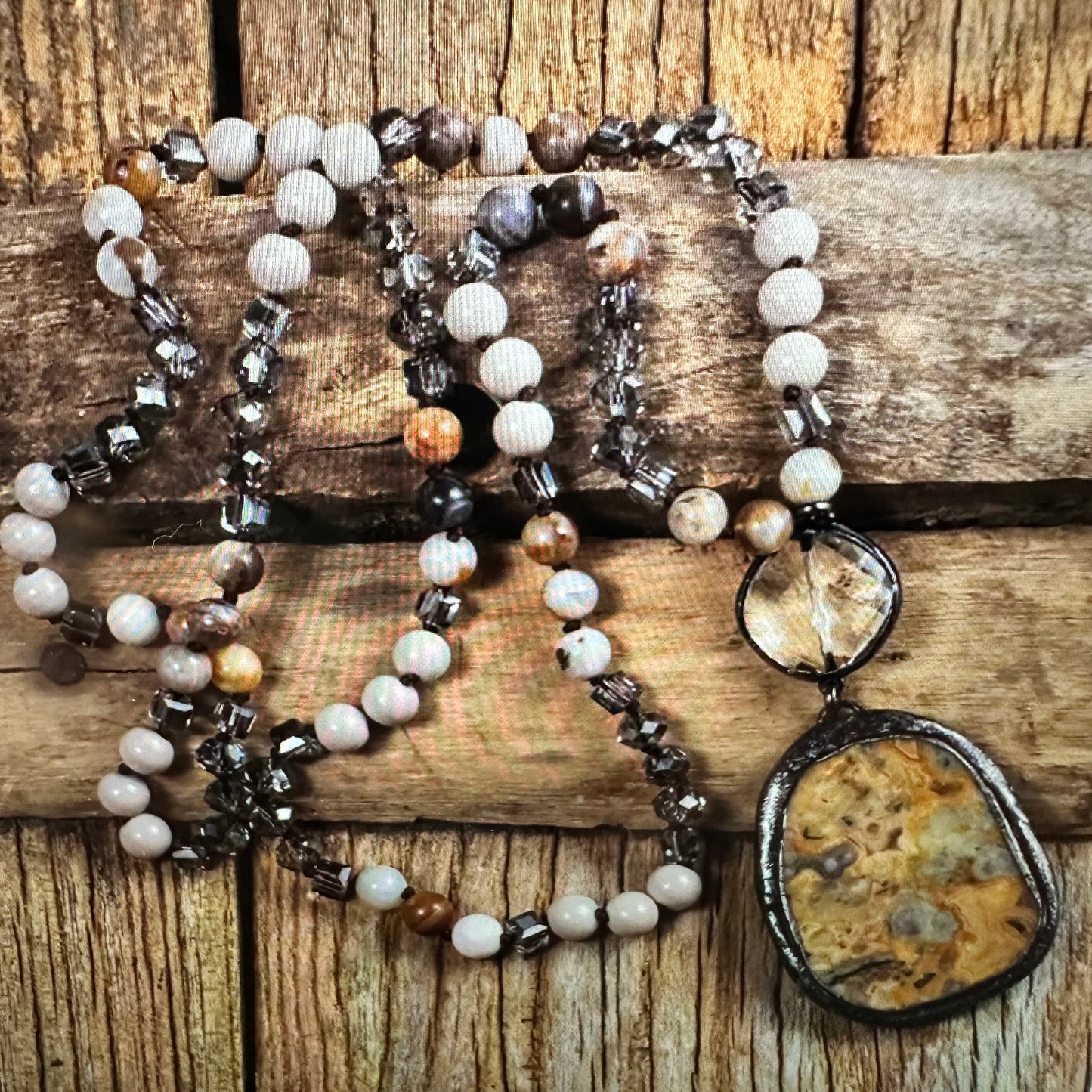 Bohemian Stone Beaded Necklace