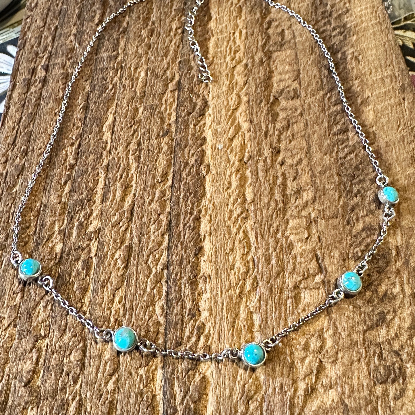 Native American Five Stone Turquoise Choker Necklace, Genuine Sterling Silver & Turquoise Stone, Gift BoxNative American Five Stone Turquoise Choker Necklace, Genuine Sterling Silver & Turquoise Stone, Gift Box - Premium Pendant Necklace from Silver Elegant - Just $65! Shop now at Silver Elegant