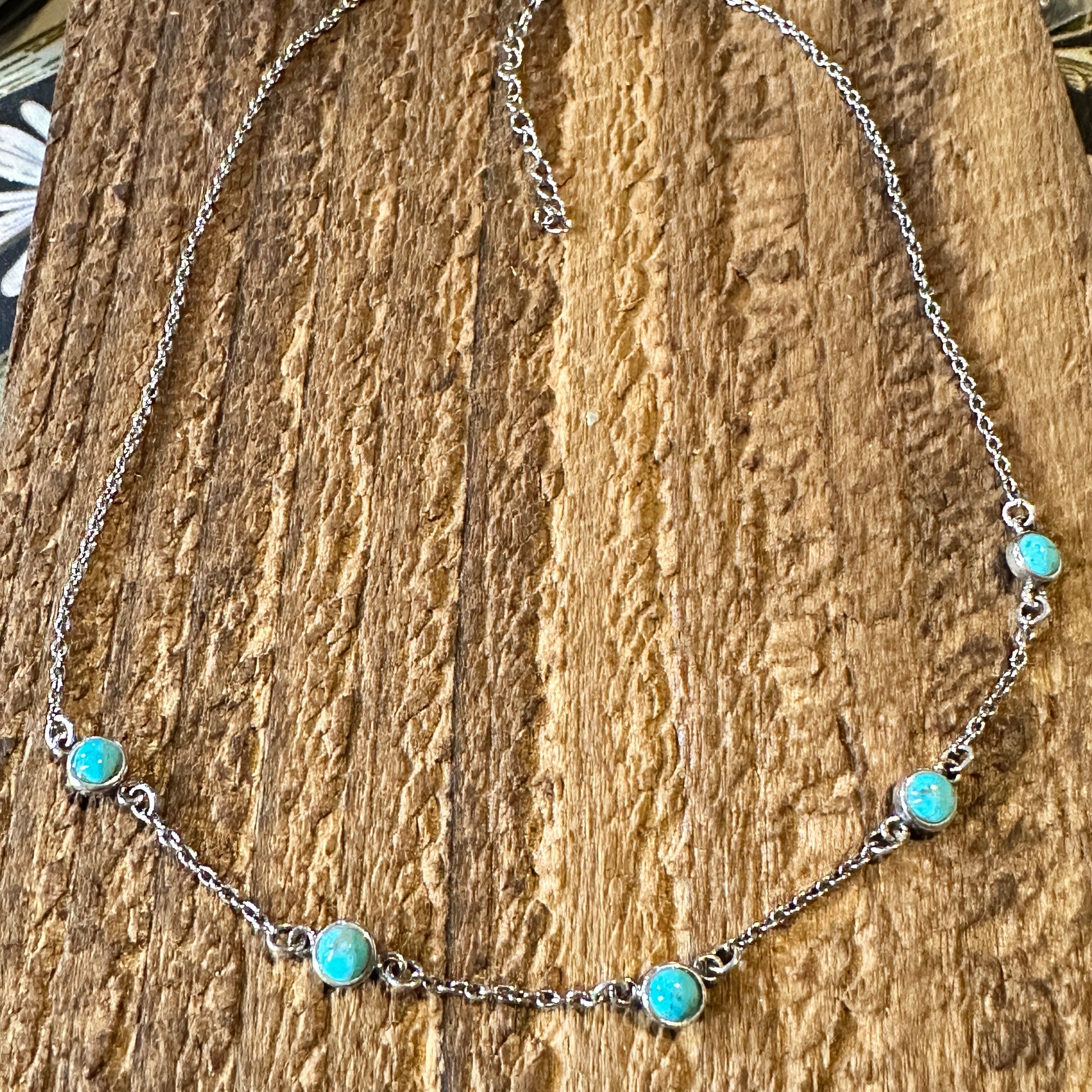 Native American Five Stone Turquoise Choker Necklace, Genuine Sterling Silver & Turquoise Stone, Gift BoxNative American Five Stone Turquoise Choker Necklace, Genuine Sterling Silver & Turquoise Stone, Gift Box - Premium Pendant Necklace from Silver Elegant - Just $65! Shop now at Silver Elegant