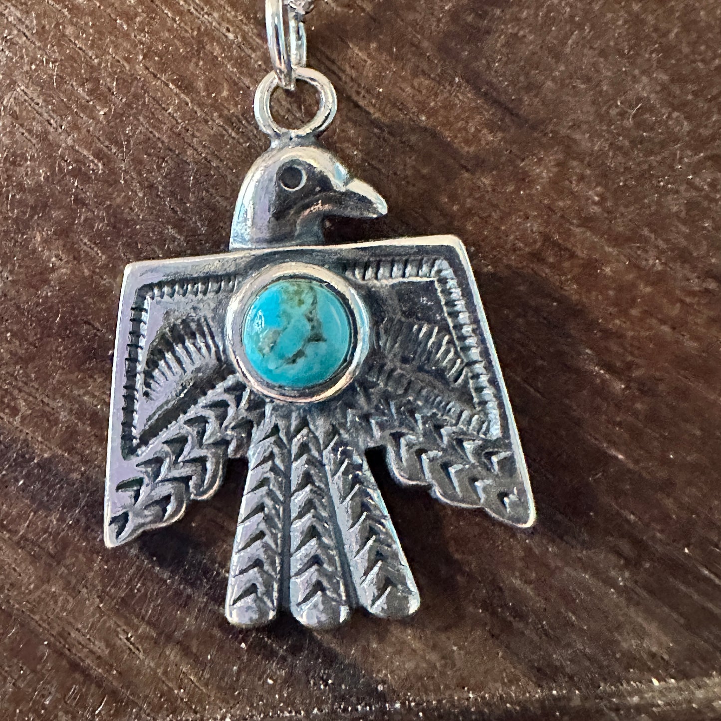 Native American Navajo Thunderbird Turquoise Necklace, Genuine Sterling Silver & Turquoise Stone, Gift BoxNative American Navajo Thunderbird Turquoise Necklace, Genuine Sterling Silver & Turquoise Stone, Gift Box - Premium Pendant Necklace from Silver Elegant - Just $62! Shop now at Silver Elegant