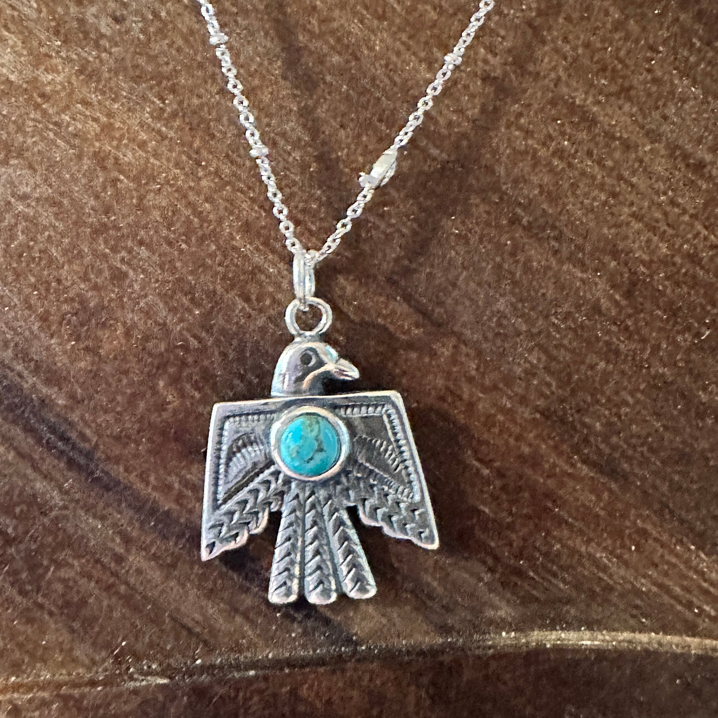 Native American Navajo Thunderbird Turquoise Necklace, Genuine Sterling Silver & Turquoise Stone, Gift BoxNative American Navajo Thunderbird Turquoise Necklace, Genuine Sterling Silver & Turquoise Stone, Gift Box - Premium Pendant Necklace from Silver Elegant - Just $62! Shop now at Silver Elegant