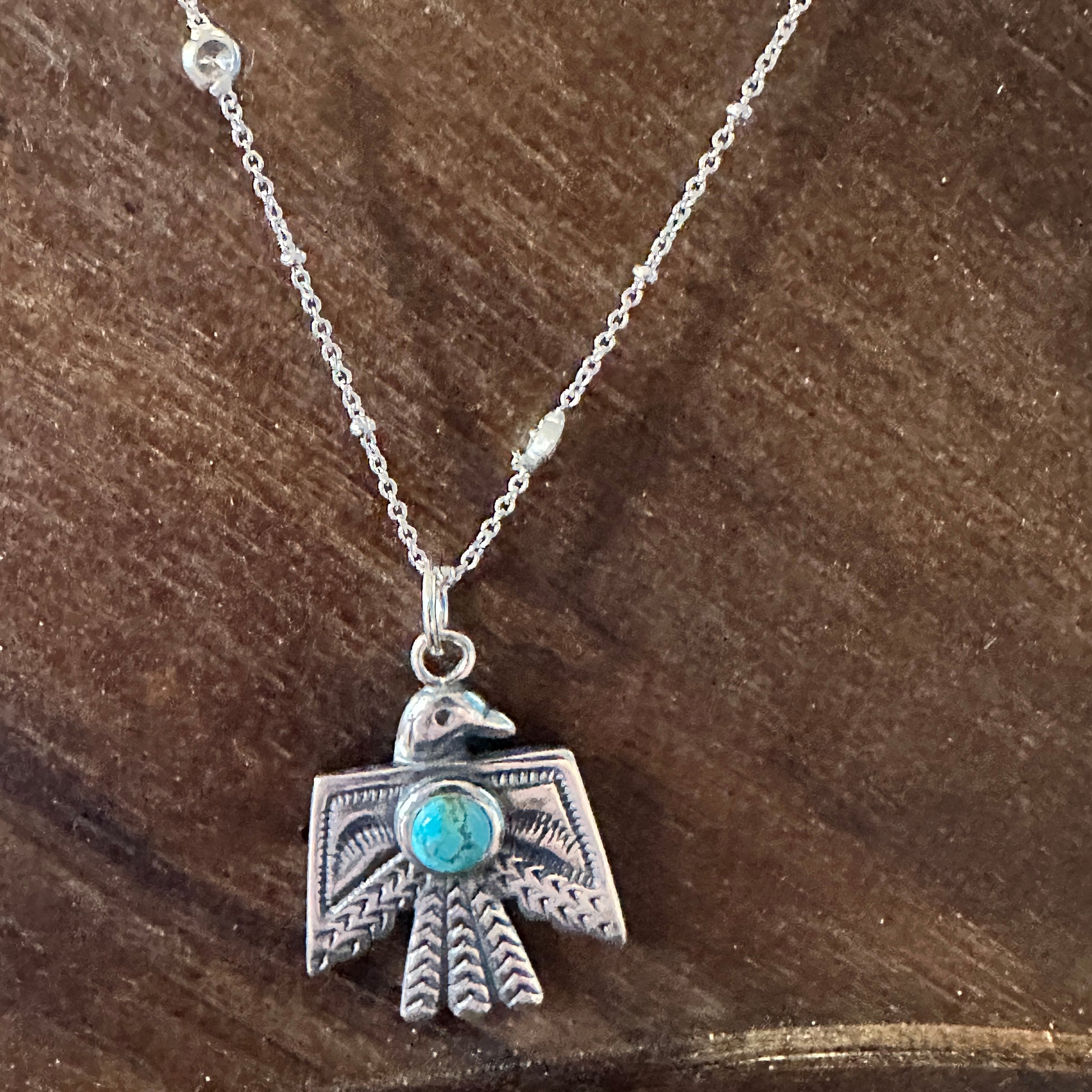 Native American Navajo Thunderbird Turquoise Necklace, Genuine Sterling Silver & Turquoise Stone, Gift BoxNative American Navajo Thunderbird Turquoise Necklace, Genuine Sterling Silver & Turquoise Stone, Gift Box - Premium Pendant Necklace from Silver Elegant - Just $62! Shop now at Silver Elegant