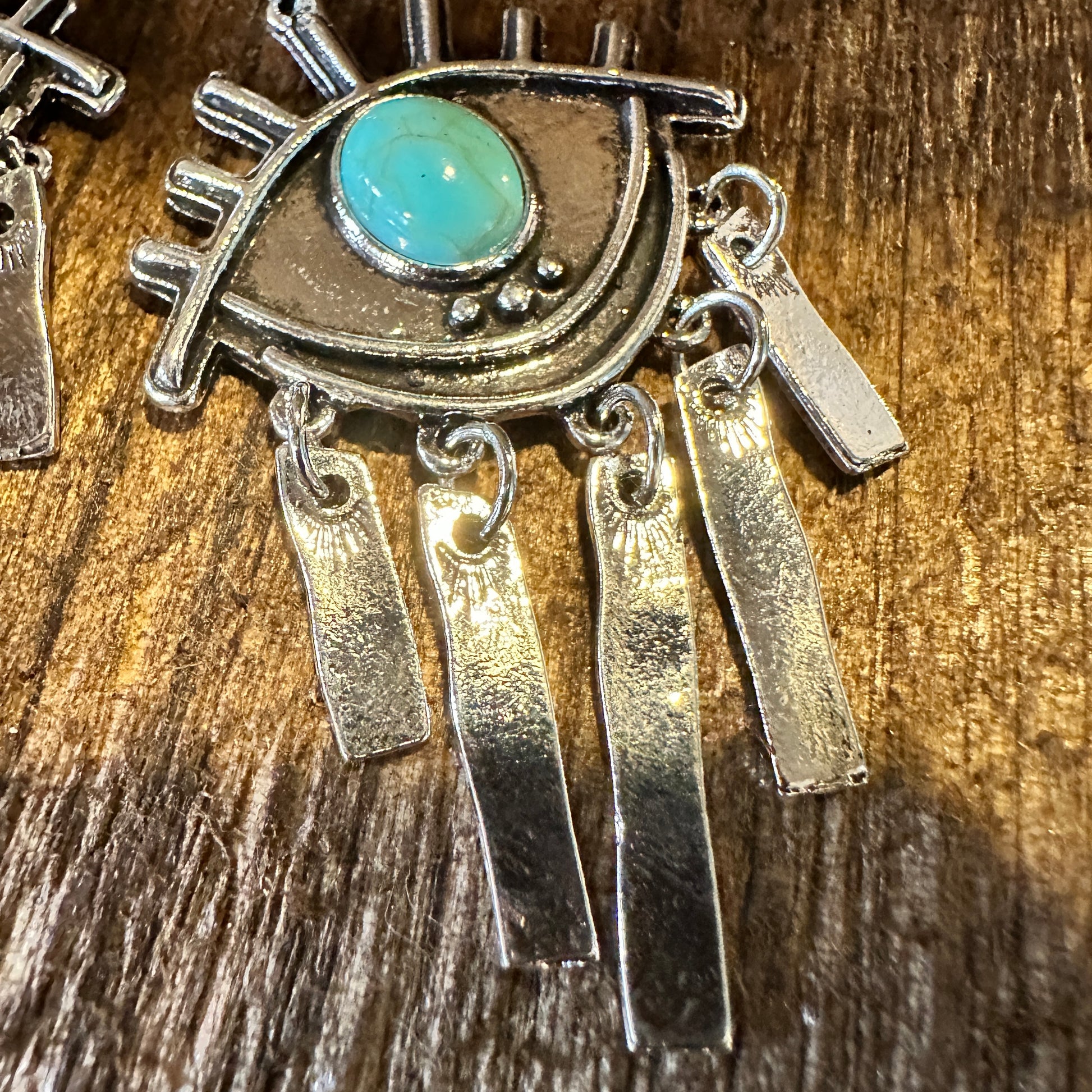 Boho Hippie Vintage Evil Eye Dangle Wire Earrings, Turquoise Stone, Gift BoxBoho Hippie Vintage Evil Eye Dangle Wire Earrings, Turquoise Stone, Gift Box - Premium Drop Stud Earring from Silver Elegant - Just $19! Shop now at Silver Elegant