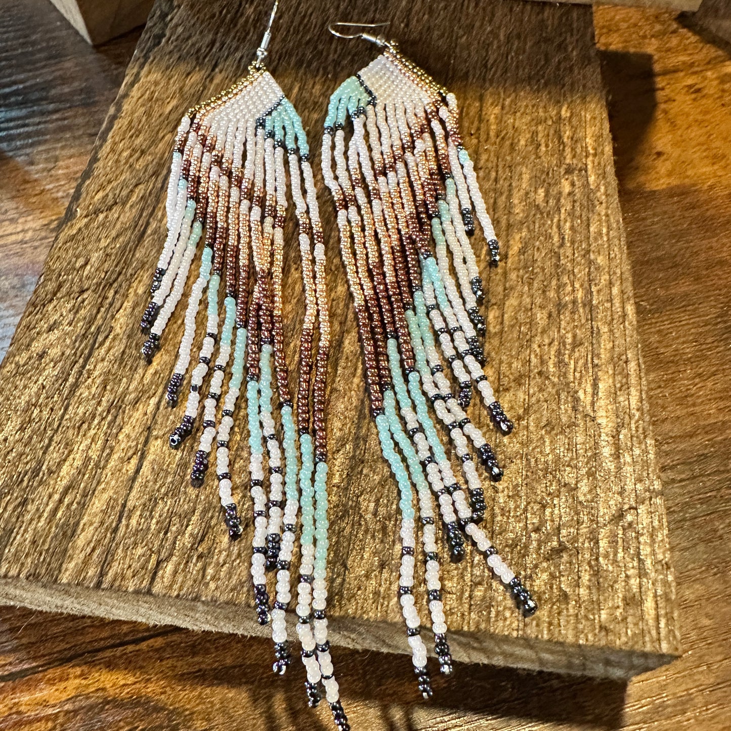 Boho Native American Navajo Seed Bead Dangle Wire Earrings, Turquoise Stone, Gift BoxBoho Native American Navajo Seed Bead Dangle Wire Earrings, Turquoise Stone, Gift Box - Premium Drop Stud Earring from Silver Elegant - Just $29! Shop now at Silver Elegant