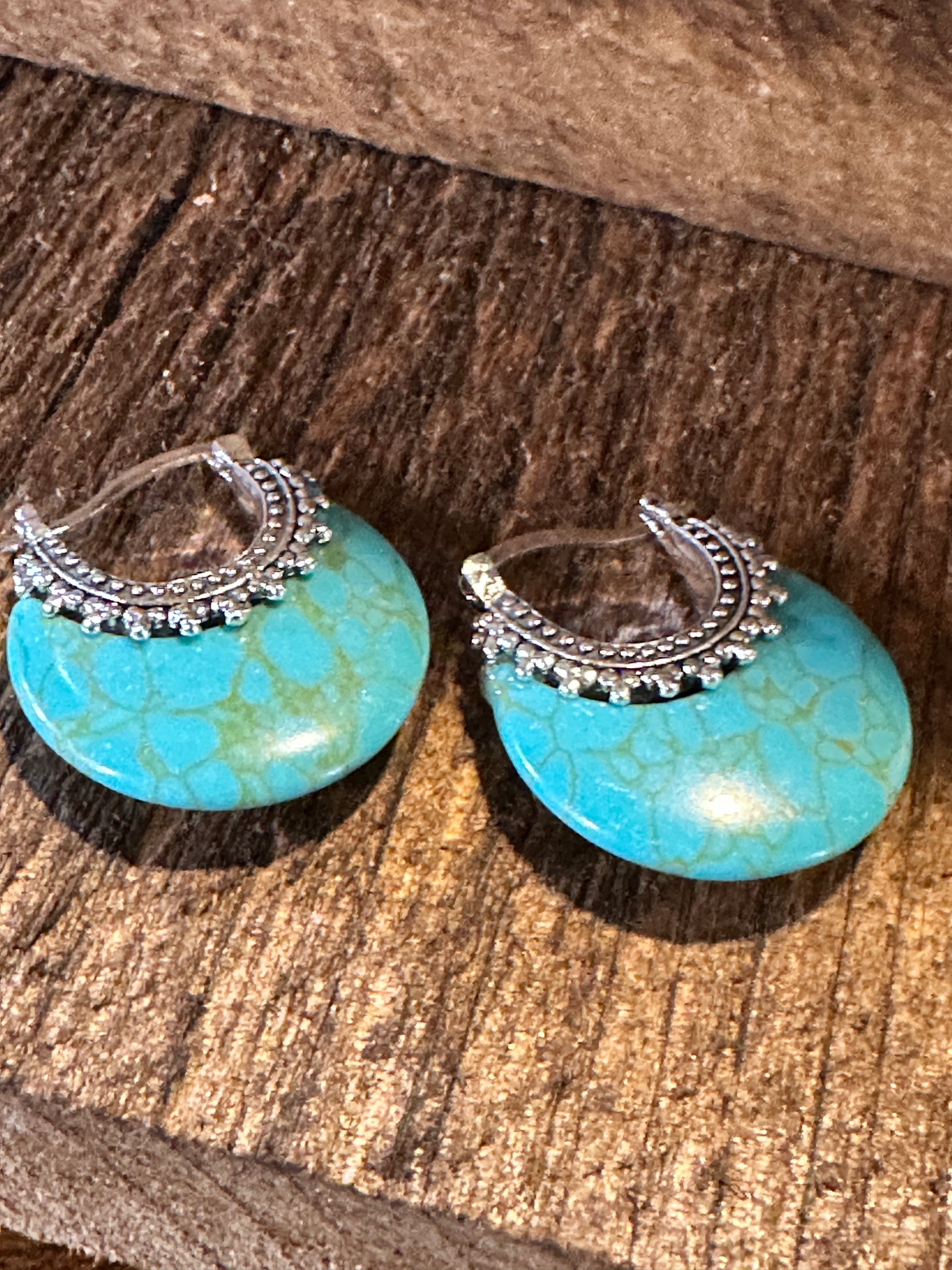 Boho Vintage Southwestern Dangle Wire Earrings, Turquoise Stone, Gift BoxBoho Vintage Southwestern Dangle Wire Earrings, Turquoise Stone, Gift Box - Premium Drop Stud Earring from Silver Elegant - Just $19! Shop now at Silver Elegant