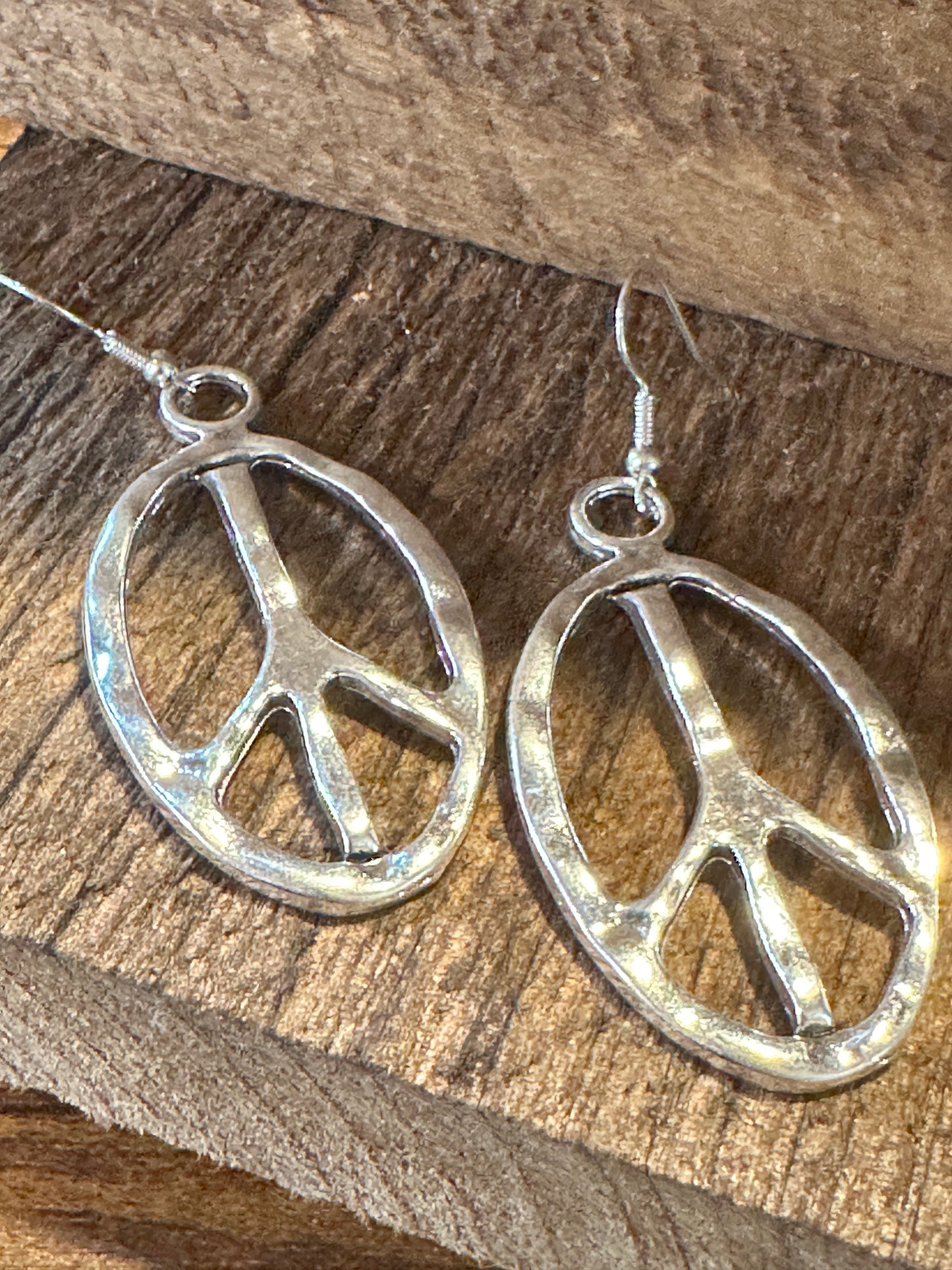 Boho Vintage Hippie Peace Sign Dangle Wire Earrings, Silver Plated, Gift BoxBoho Vintage Hippie Peace Sign Dangle Wire Earrings, Silver Plated, Gift Box - Premium Drop Stud Earring from Silver Elegant - Just $19! Shop now at Silver Elegant