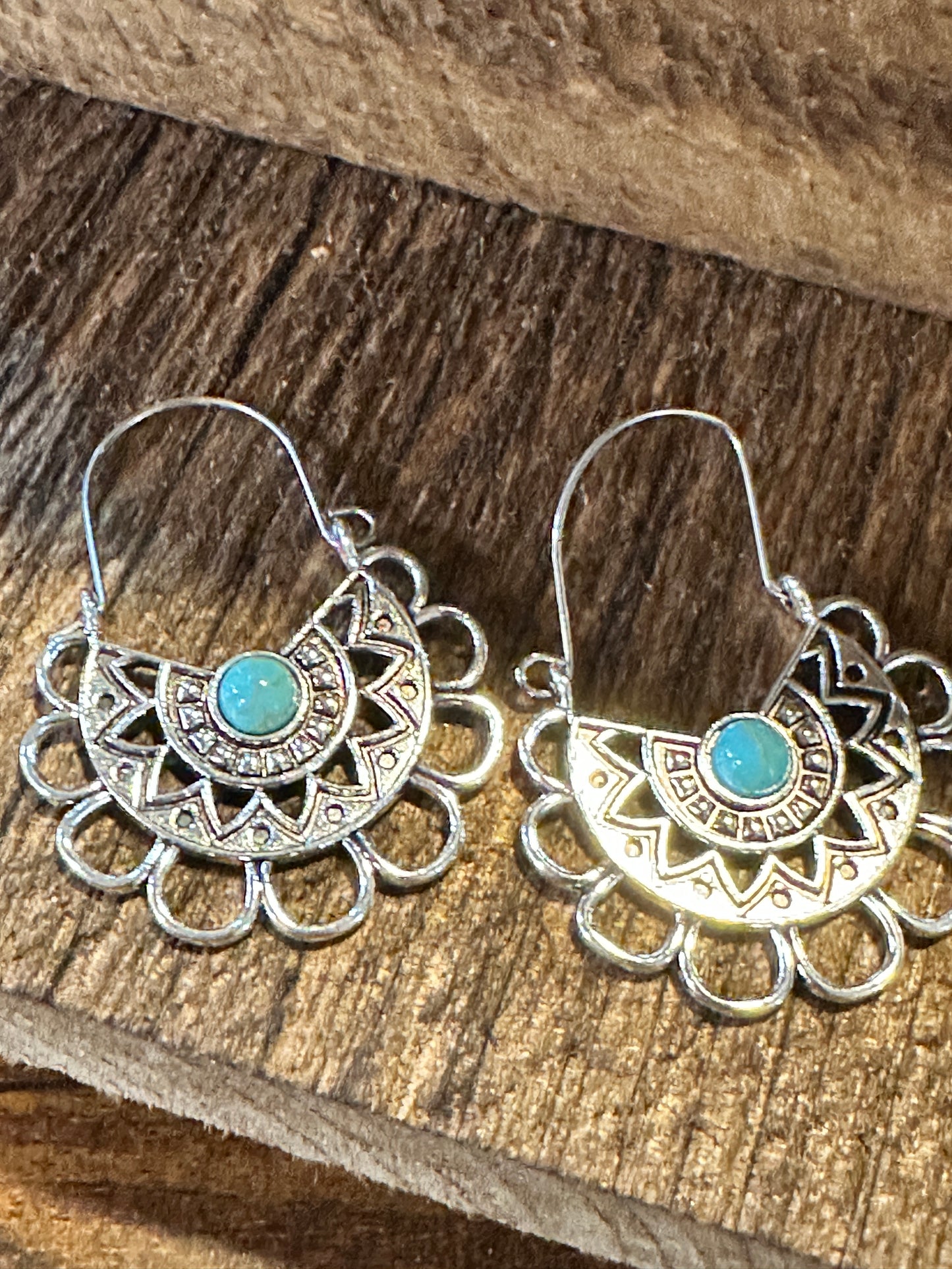 Boho Vintage Chic Southwestern Lace Dangle Wire Earrings, Silver Plated, Gift BoxBoho Vintage Chic Southwestern Lace Dangle Wire Earrings, Silver Plated, Gift Box - Premium Drop Stud Earring from Silver Elegant - Just $19! Shop now at Silver Elegant