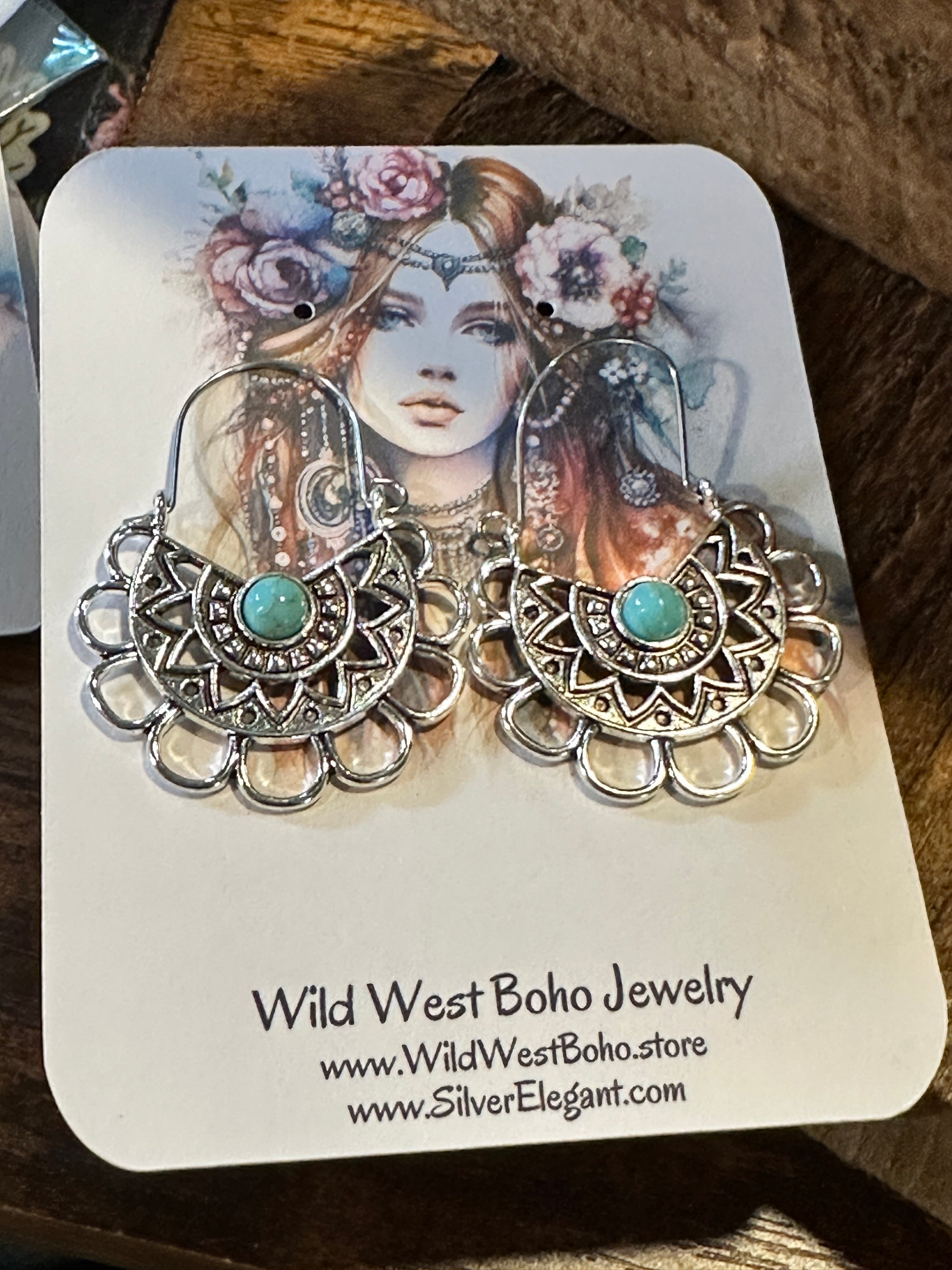 Boho Vintage Chic Southwestern Lace Dangle Wire Earrings, Silver Plated, Gift BoxBoho Vintage Chic Southwestern Lace Dangle Wire Earrings, Silver Plated, Gift Box - Premium Drop Stud Earring from Silver Elegant - Just $19! Shop now at Silver Elegant