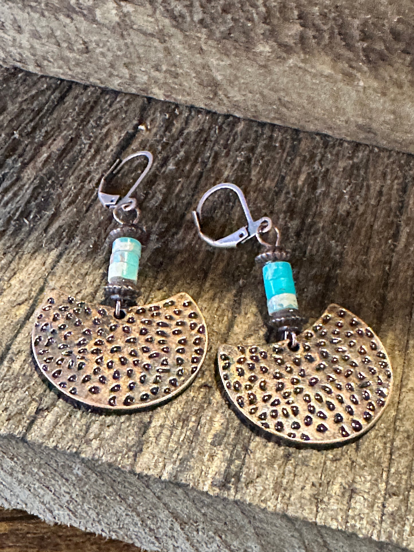 Boho Vintage Chic Southwestern Copper  Dangle Wire Earrings, Turquoise Stone, Gift BoxBoho Vintage Chic Southwestern Copper  Dangle Wire Earrings, Turquoise Stone, Gift Box - Premium Drop Stud Earring from Silver Elegant - Just $19! Shop now at Silver Elegant